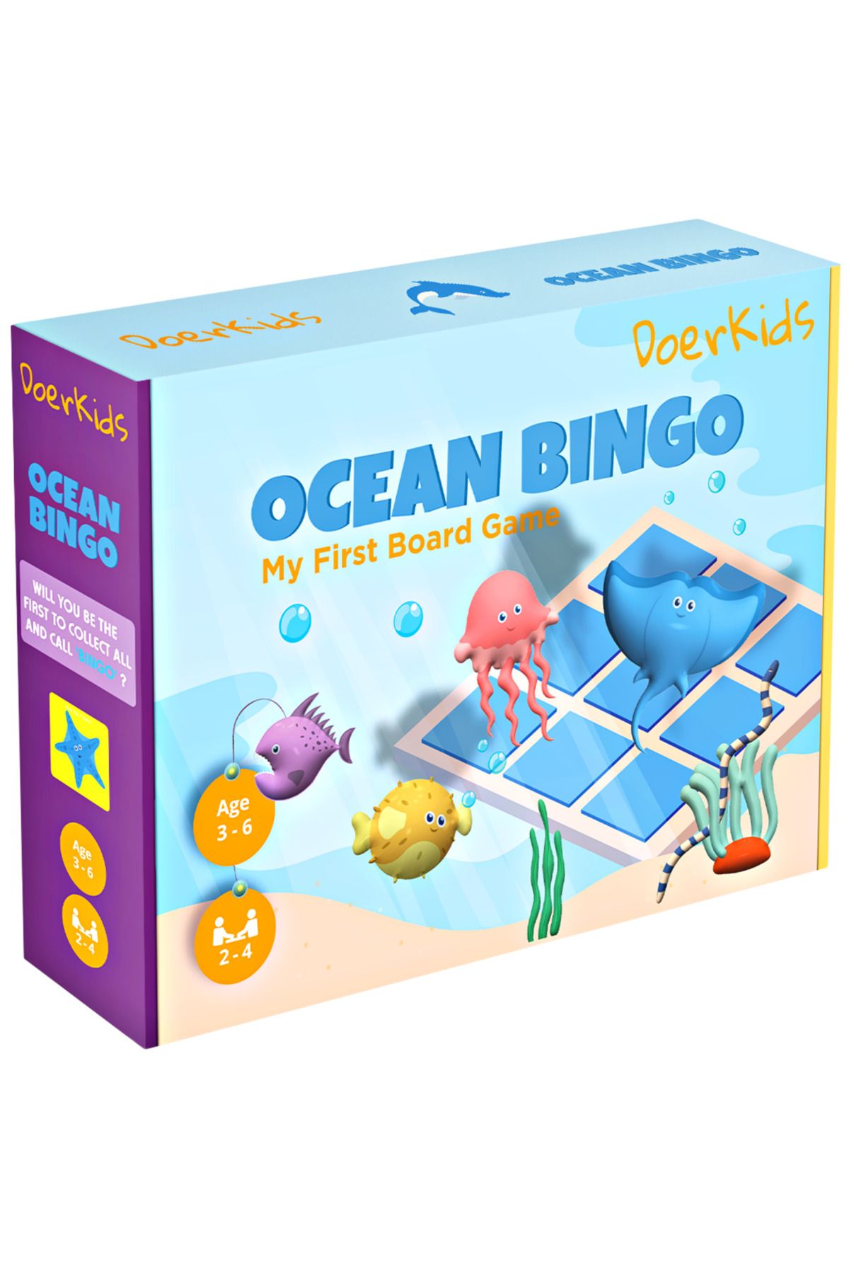 DoerKids Okyanus Bingo- Okyanus Temalı Çocuk Tombalası 2 - 6 Yaş