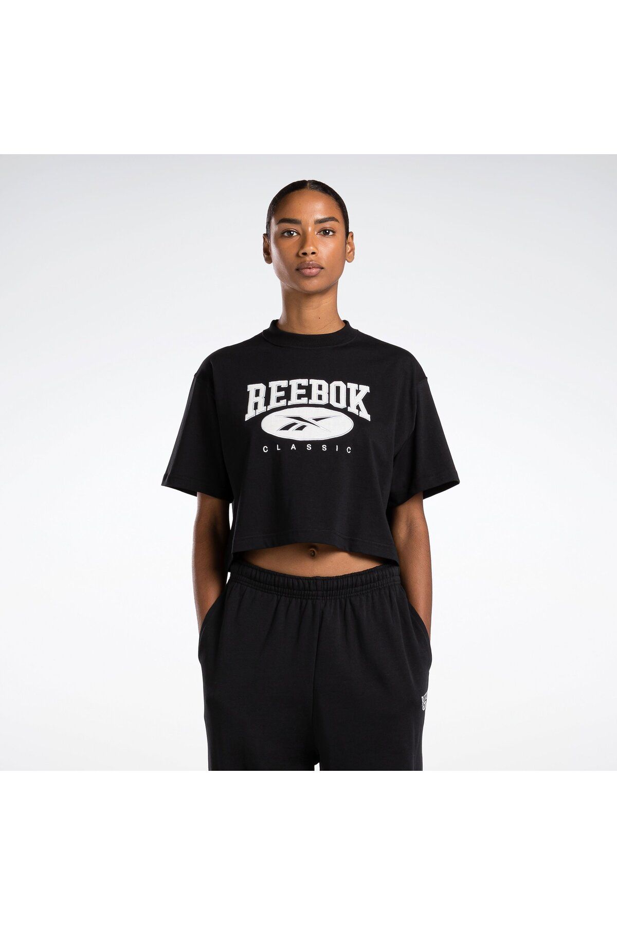 Reebok Classics Big Logo Kadın Siyah T-shirt