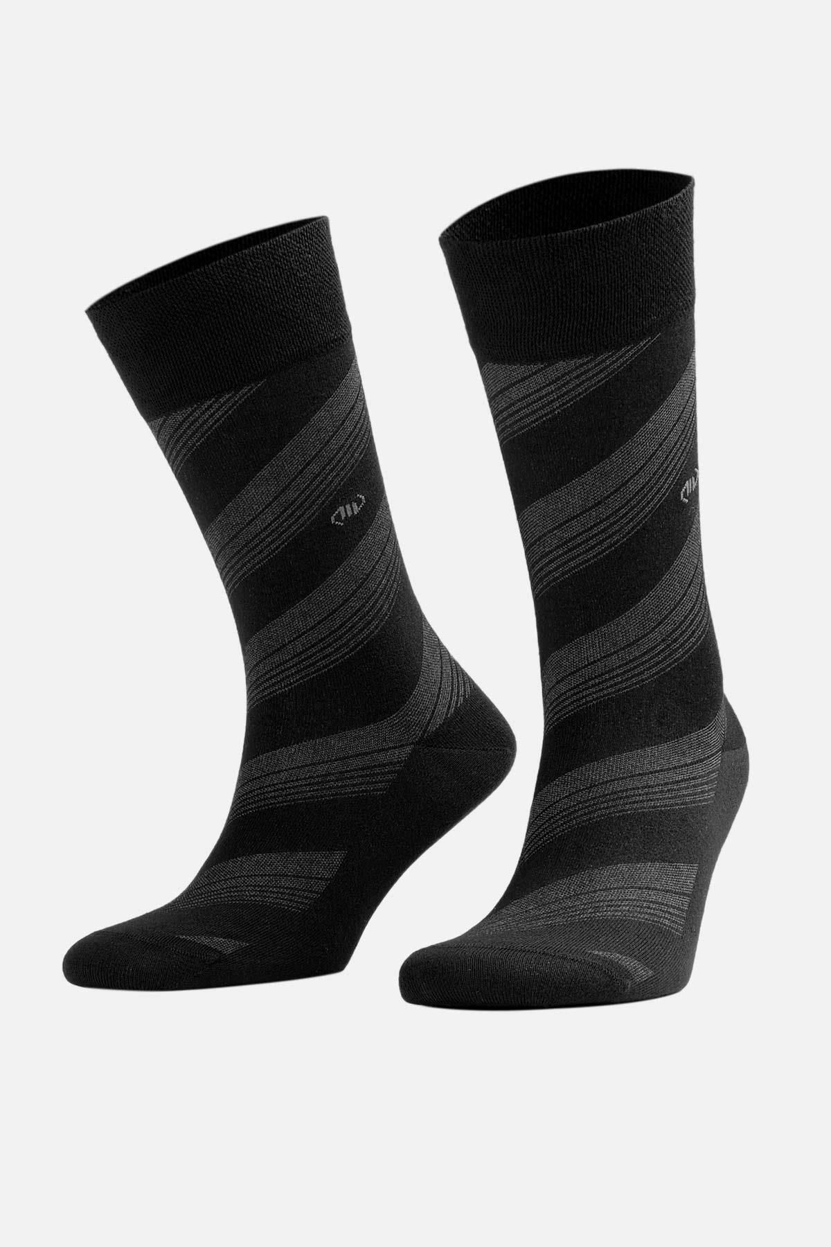Mısırlı Erkek Bambu Tekli Siyah Soket Çorap - M 62004-SI