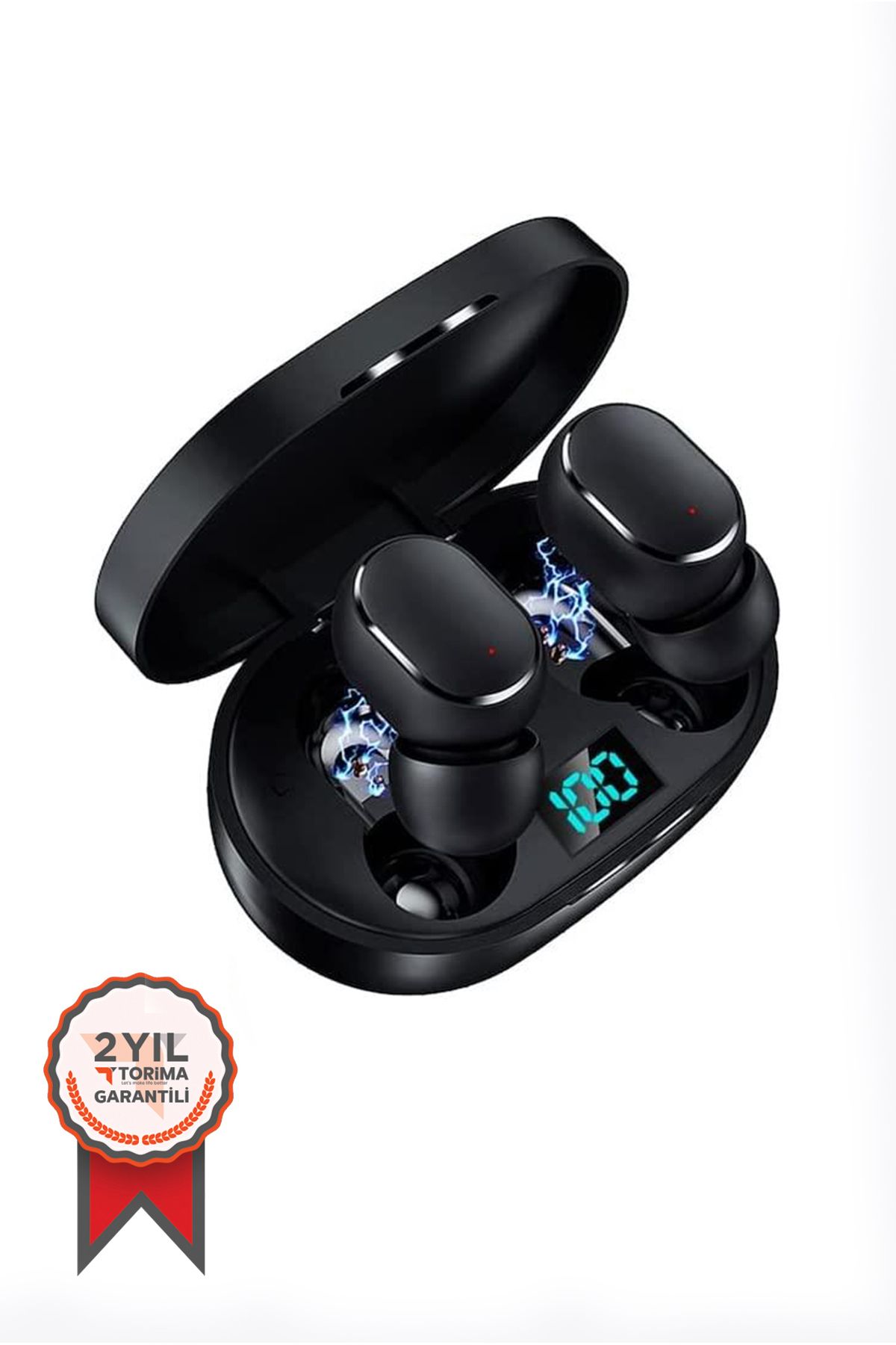 Torima E6s Çift Mikrofonlu Şarj Göstergeli Kablosuz Bluetooth Kulaklık Siyah