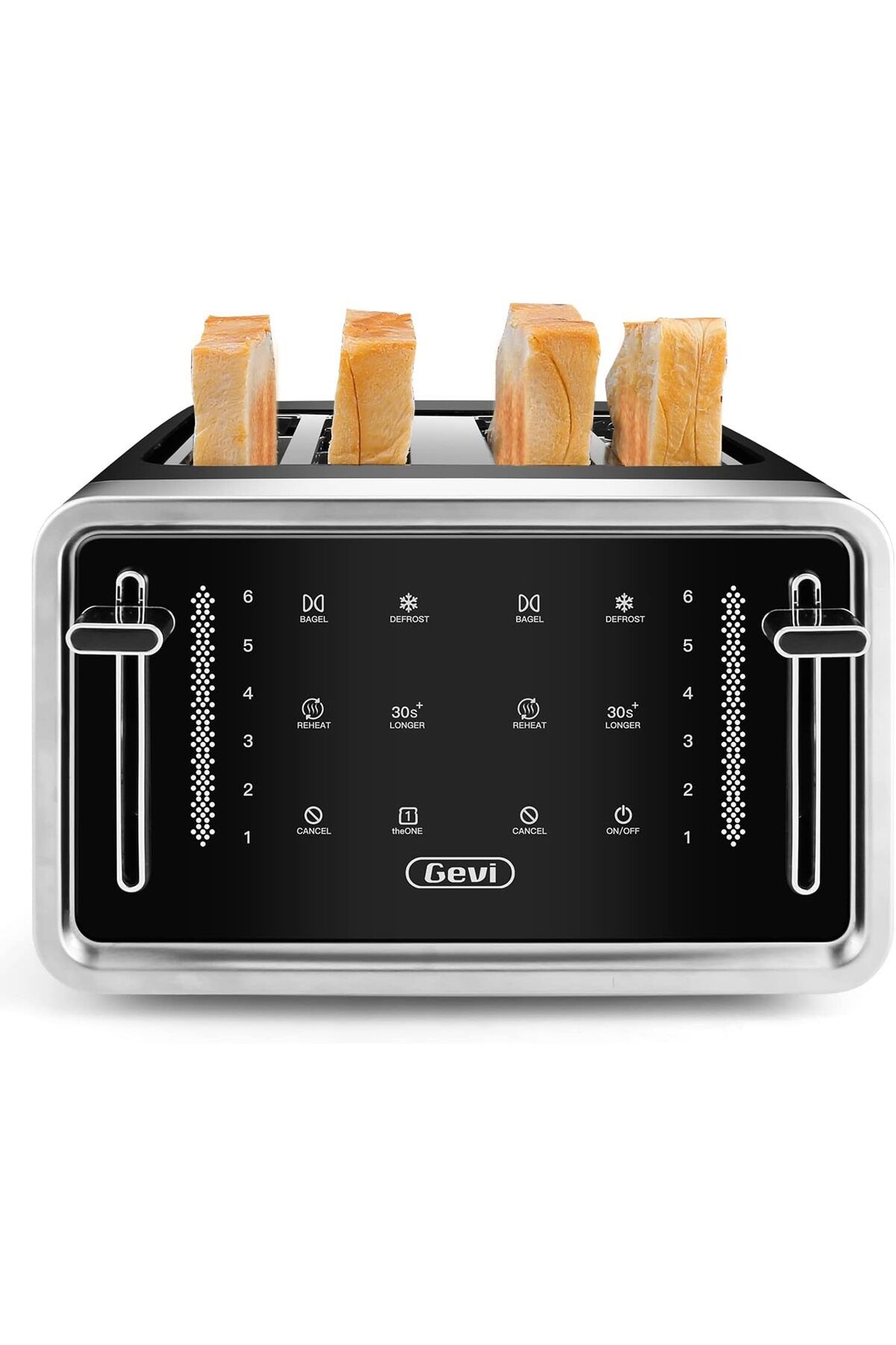 Gevi Ekmek Kızartma Makinesi 4 Dilim,Led Ekranlı Dokunmatik