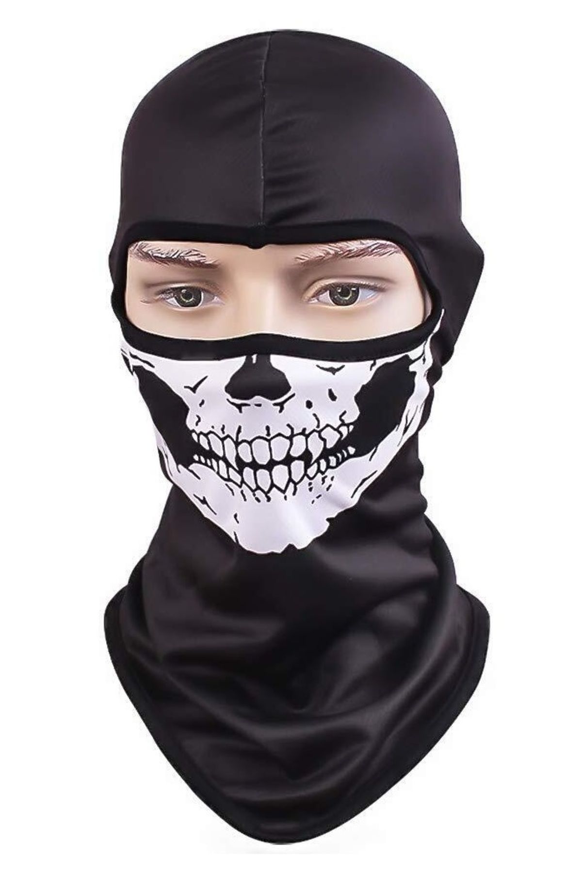 AnkaShop Motosiklet Kurukafa Balaklava Skull Mask Rüzgar Geçirmez Motor Maske Soğuk Yüz Koruma Kar Maskesi