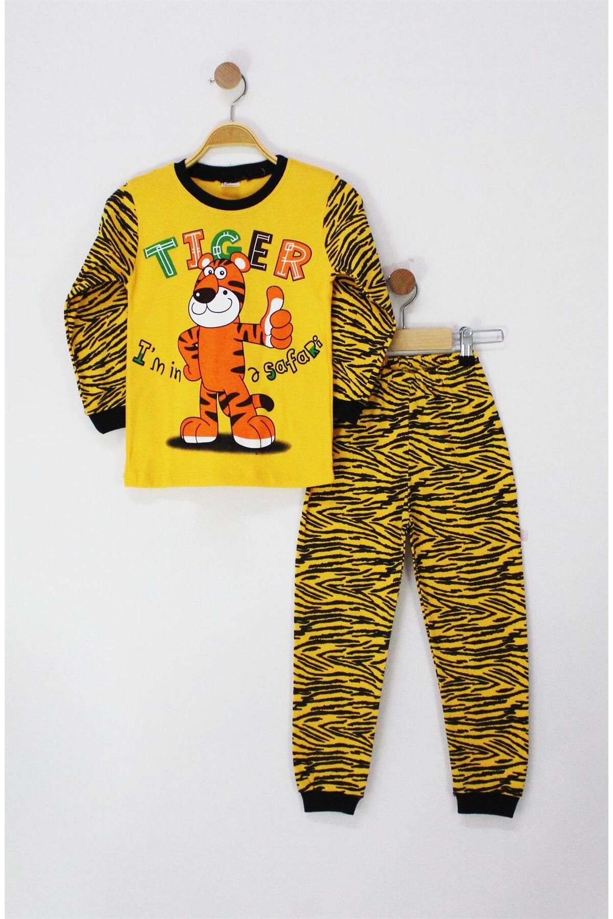 TRENDİMİZBİR Tiger Baskılı Pijama Takımı