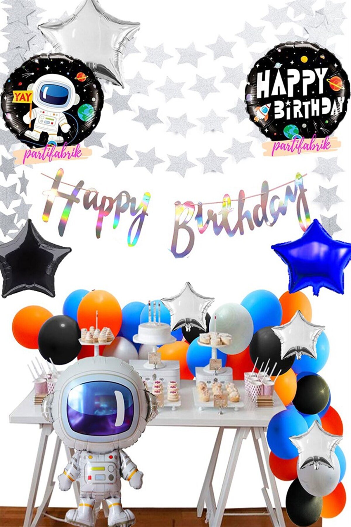 Partifabrik Uzay Temalı Doğum Günü Parti Seti