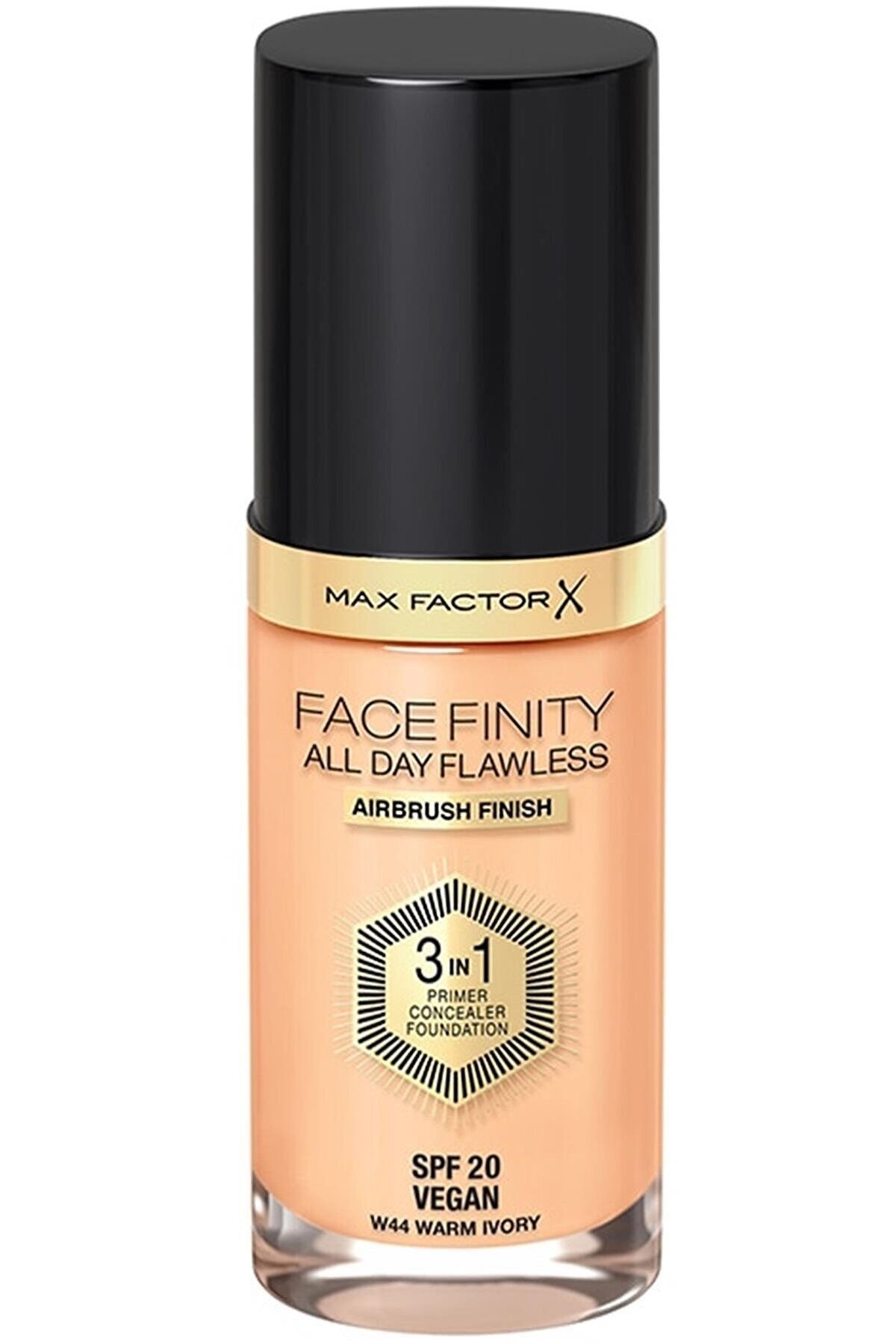 Max Factor Facefinity 3'ü 1 Arada Kalıcı Fondöten 44 Warm Ivory