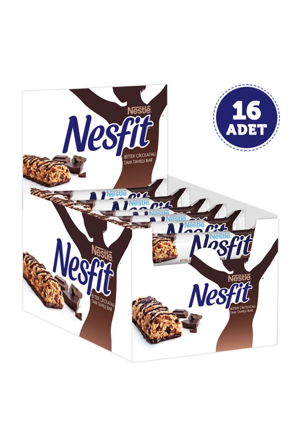 Nestle Nesfit Bitter Çikolatalı Tam Tahıllı Bar 23,5 Gr 16 Lı
