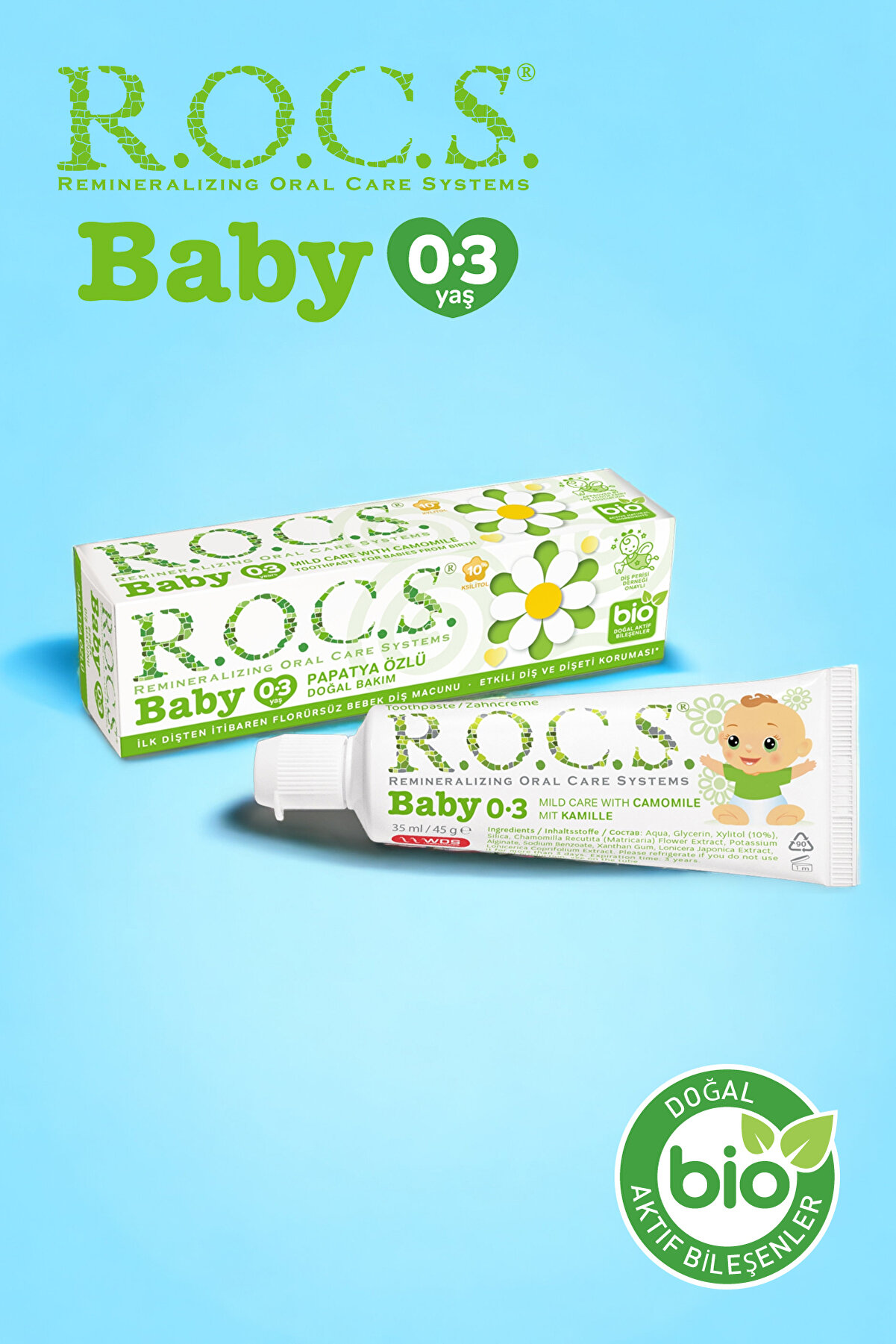 R.O.C.S. Rocs Baby Papatya Özlü Diş Macunu (0-3yaş)