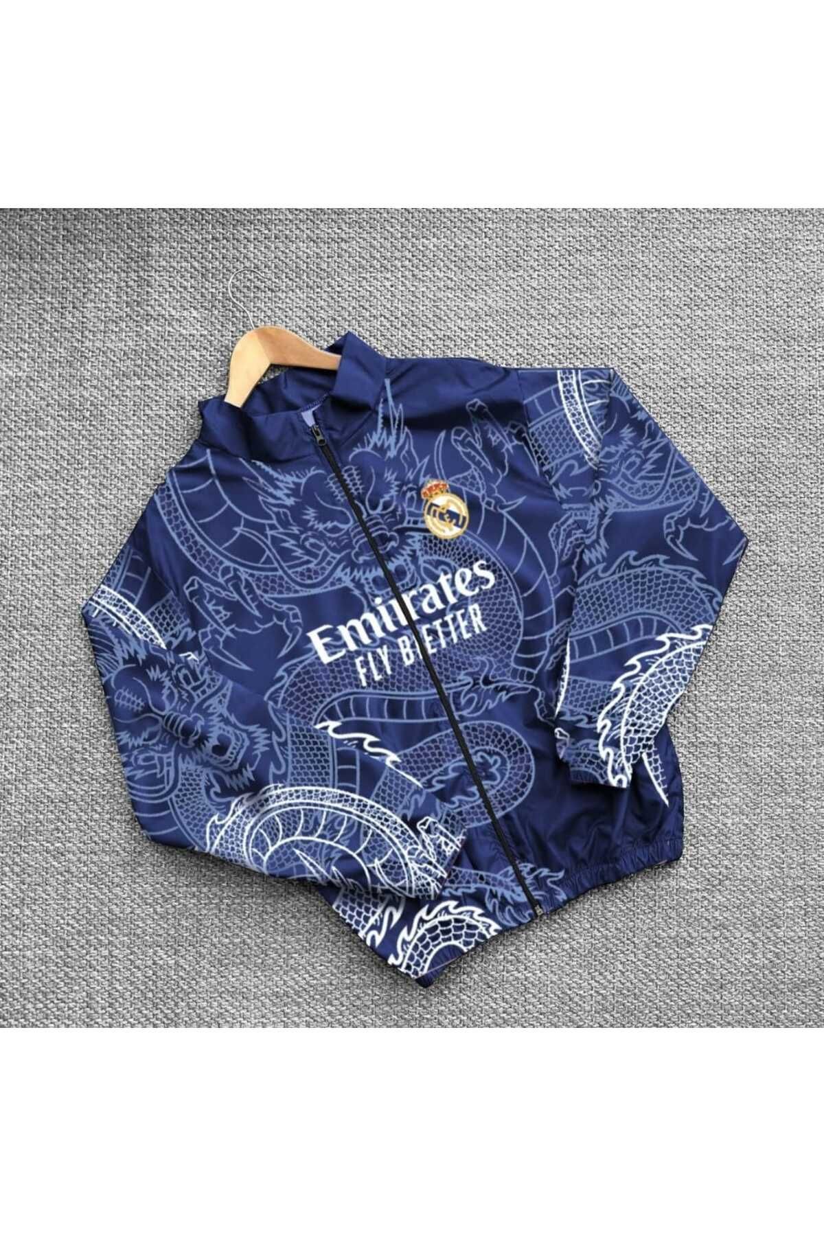 Real Madrid Baskılı Paraşüt Kumaş Ceket Unisex