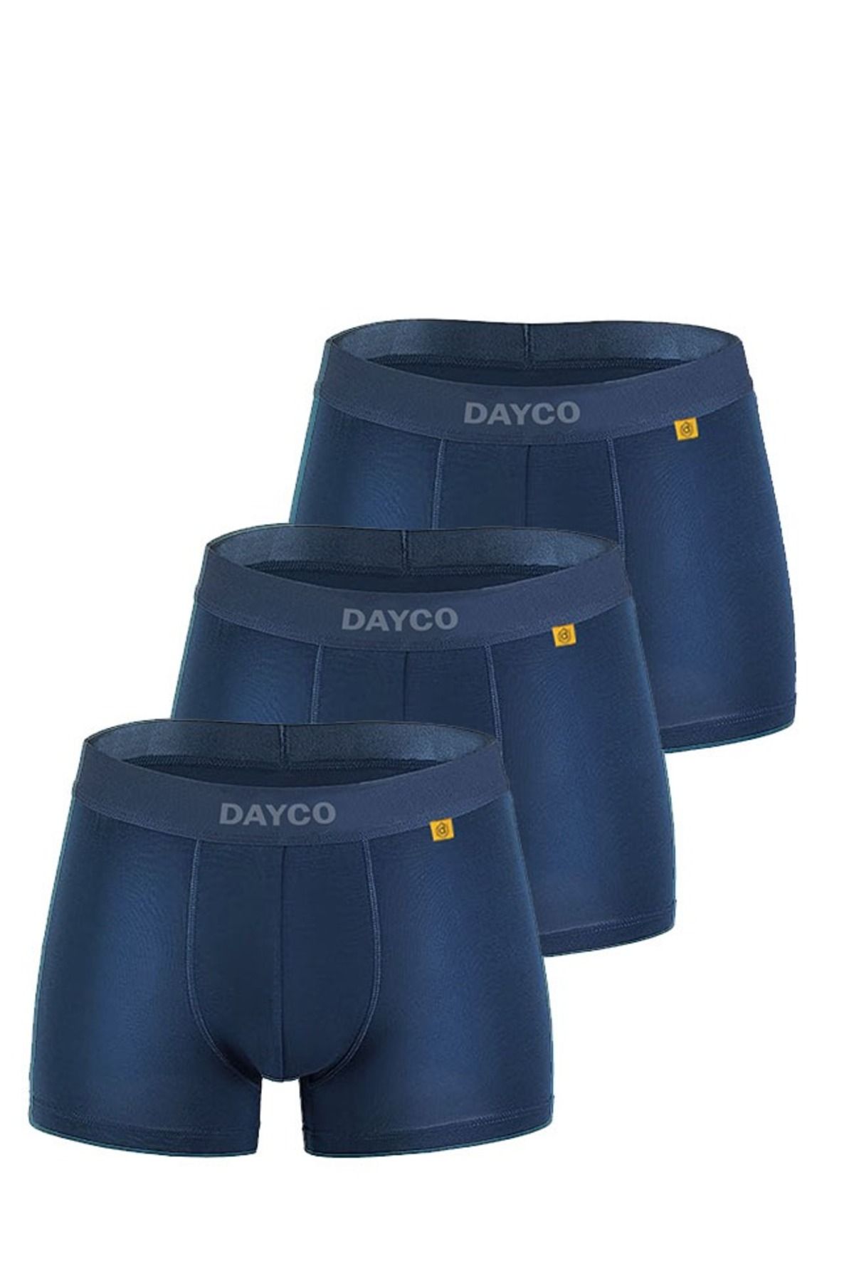 DAYCO Premium Lacivert Renk Bambu Boxer 3'lü Avantaj Paketi -ICB102-XL-LACI