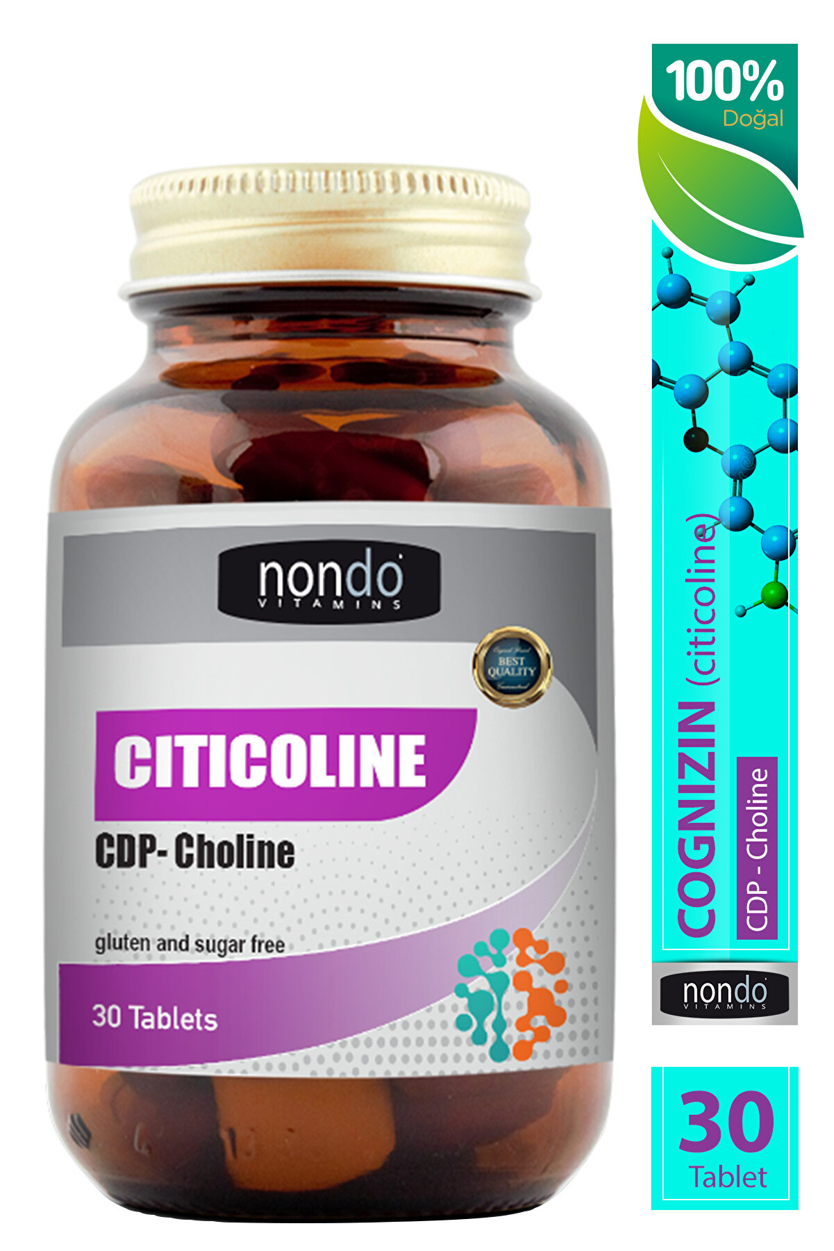 Nondo Citicoline 30 Tablet | Sitikolin 30 Tablet (COGNİZİN, FOSFOTİDİLKOLİN)