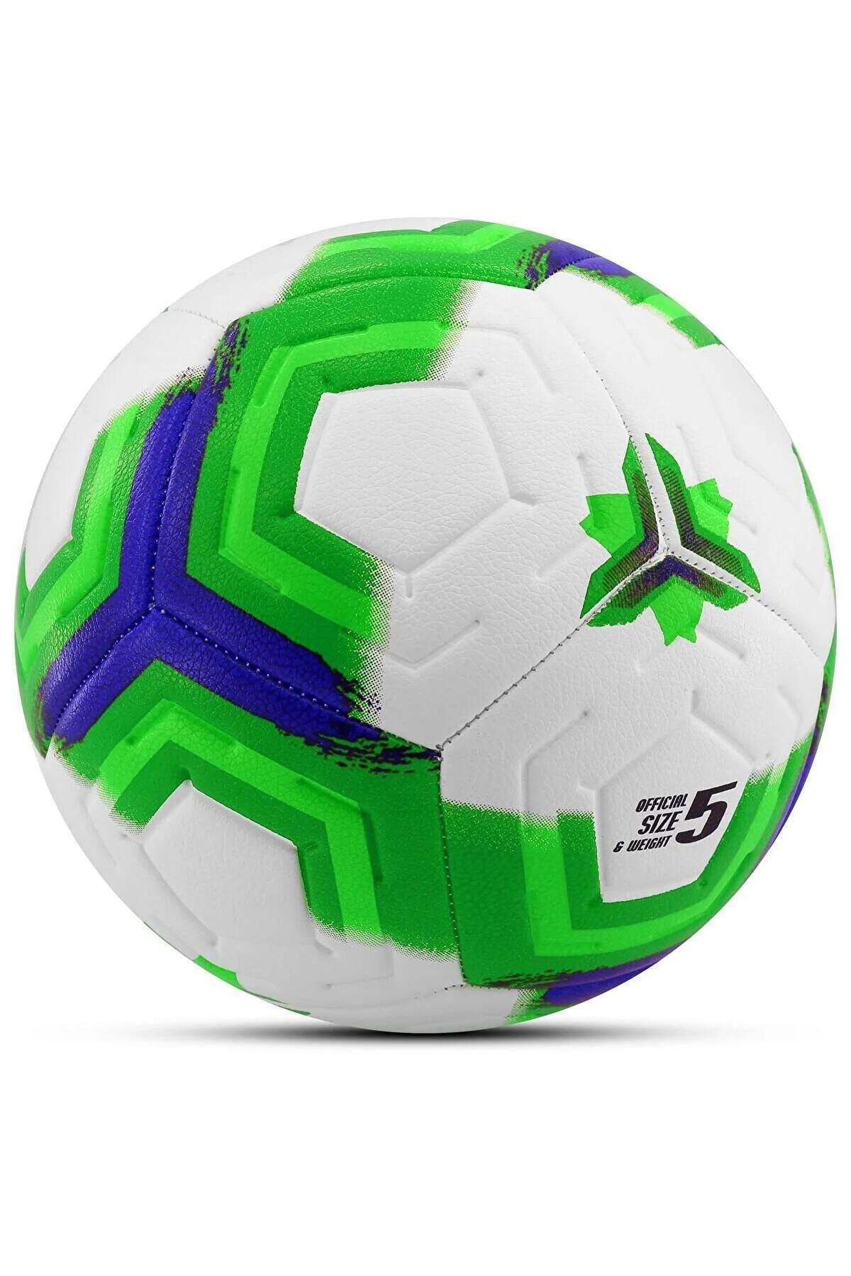 Ozsport Telvesse Orijinal Futbol Topu Premiera Halı Saha Sert Zemin Futbol Topu Hibrit Yeşil No:5 premiera