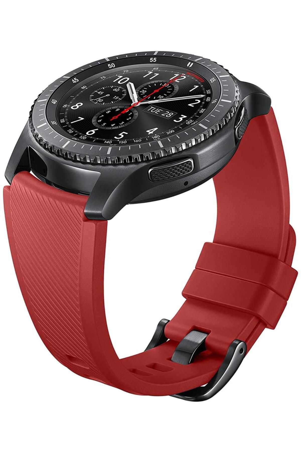 Techmaster Samsung Gear S3 Gear Watch 3 45mm Uyumlu Silikon Kordon Kayış