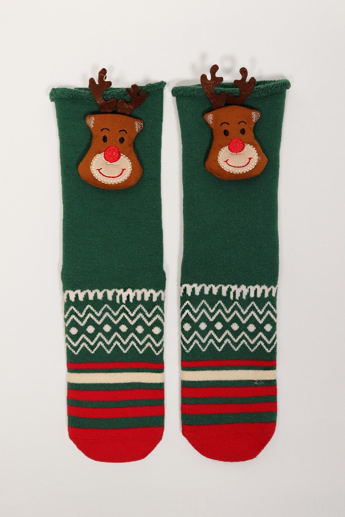 Katia & Bony Sweet Christmas Kadın Havlu Soket Çorap Yeşil