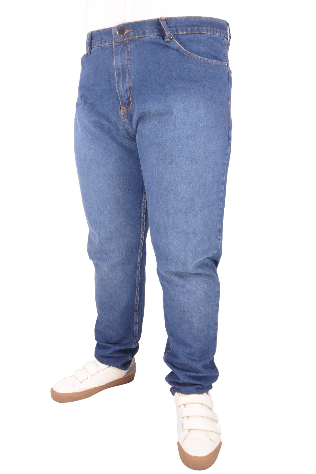 Modexl Mode Xl Erkek Pantolon Arka Cep Nakışlı 21918 Mavi