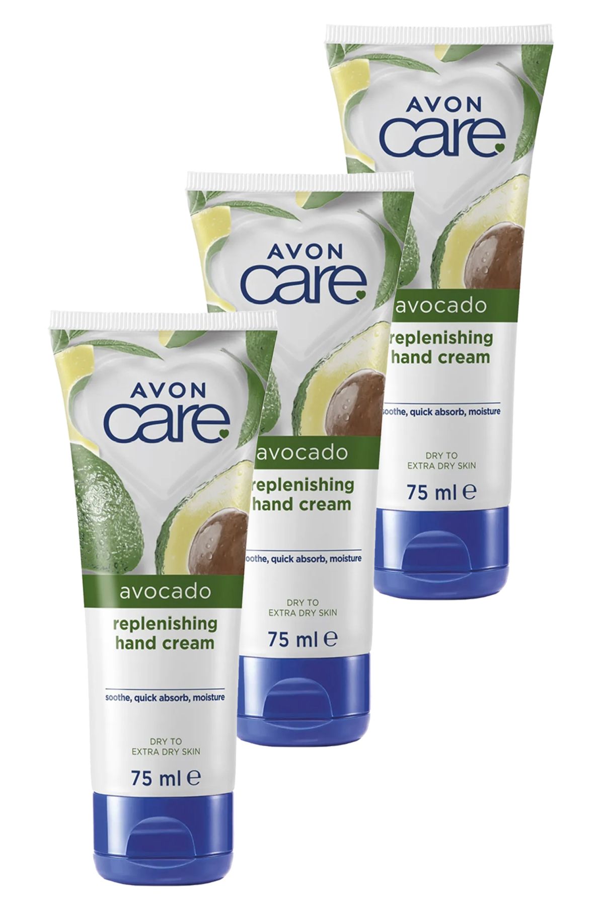 Avon Care Kuru Ciltler İçin Avokado Özlü El Krem 75 Ml. Üçlü Set