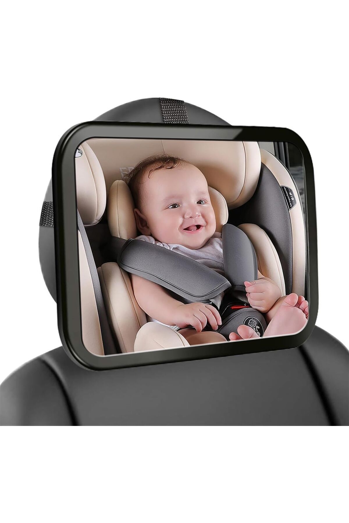 Kidsbuddy Araba Aynası Bebek Arka Koltuğu Bebekler için Kırılmaz Dikiz Aynası Araba Sırt Askısı
