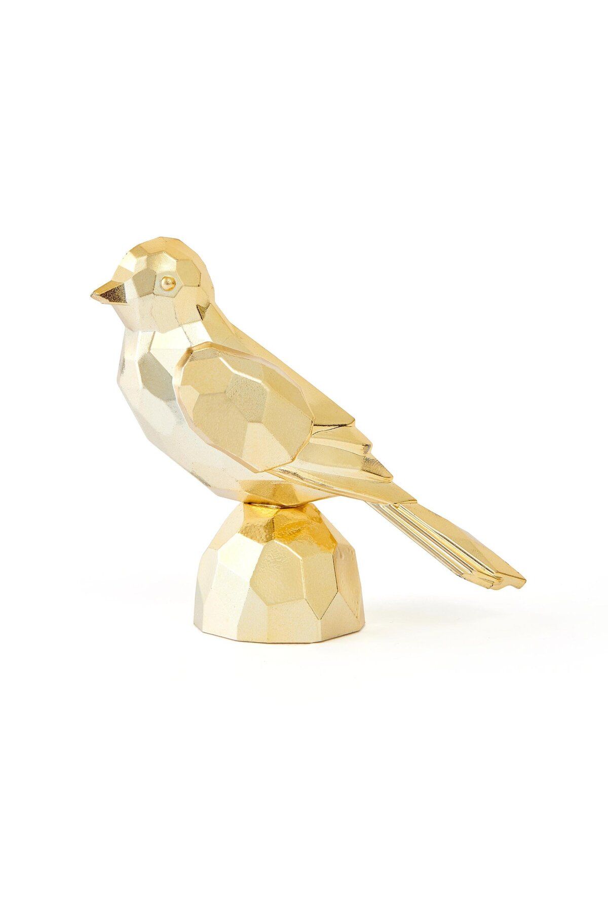 La Deco Akrilik Kuş Dekor - Gold - Altın - 10x8x16 cm