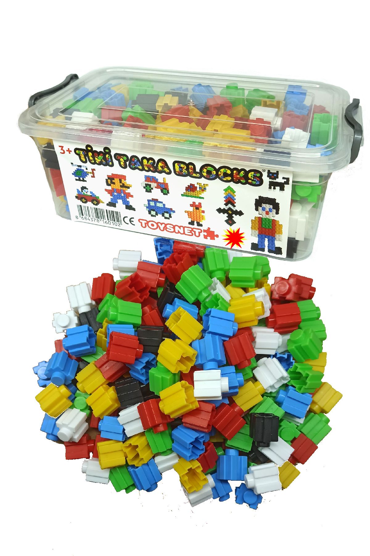 toysnet Tiktak Bloklar 200 Parça 6 Renk Eğitici Ve Çıt Çıt Oyuncak Eğitici Tik Tak Bloklar