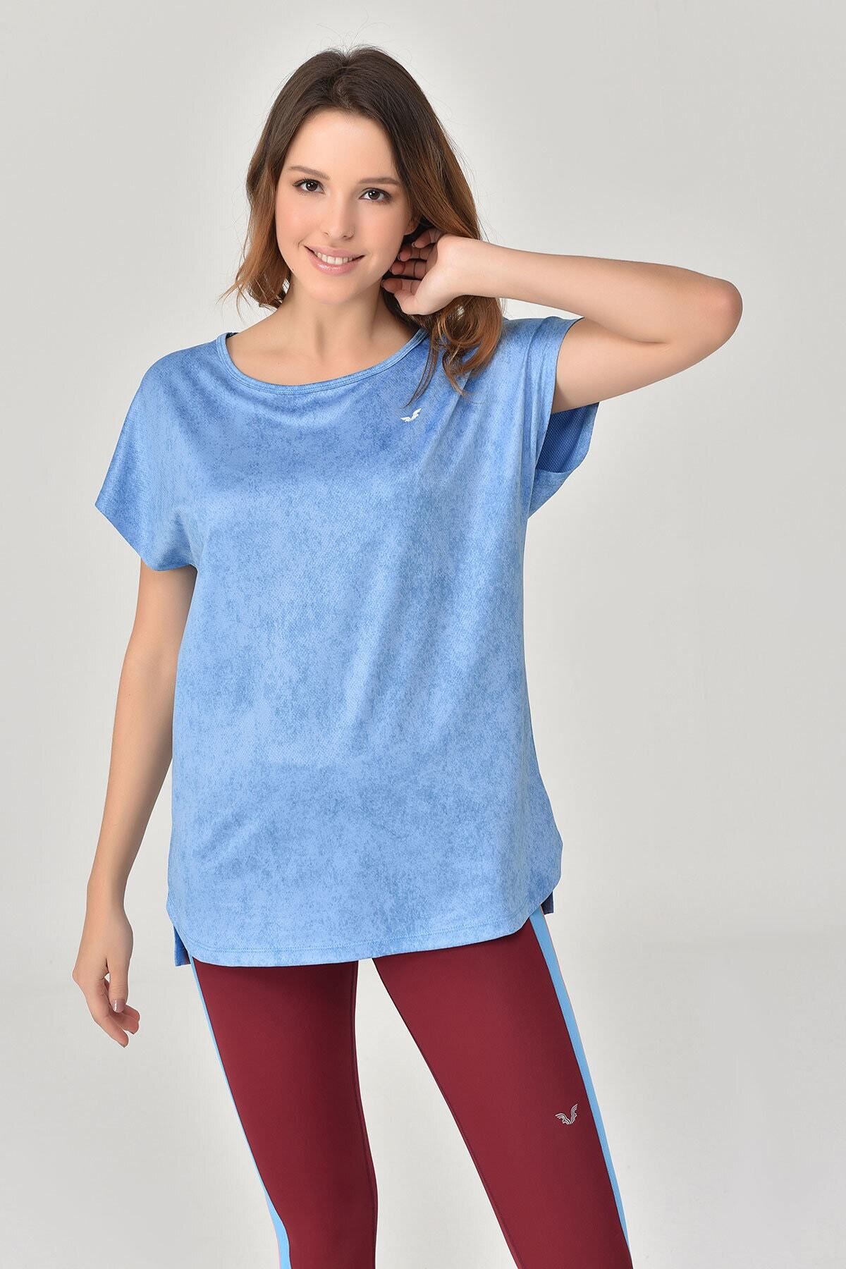 bilcee Mavi Kadın T-Shirt GS-8075