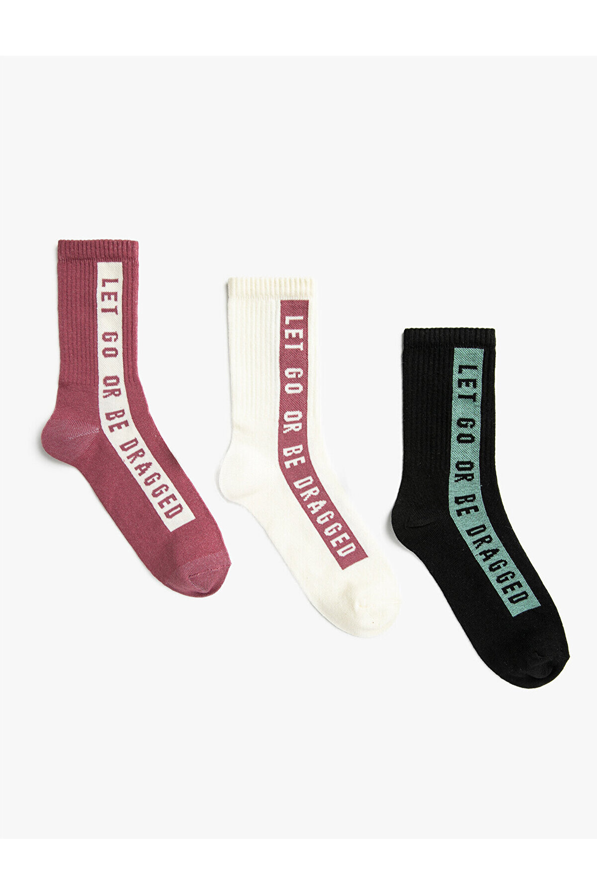 Koton Sloganlı Soket Çoklu Çorap