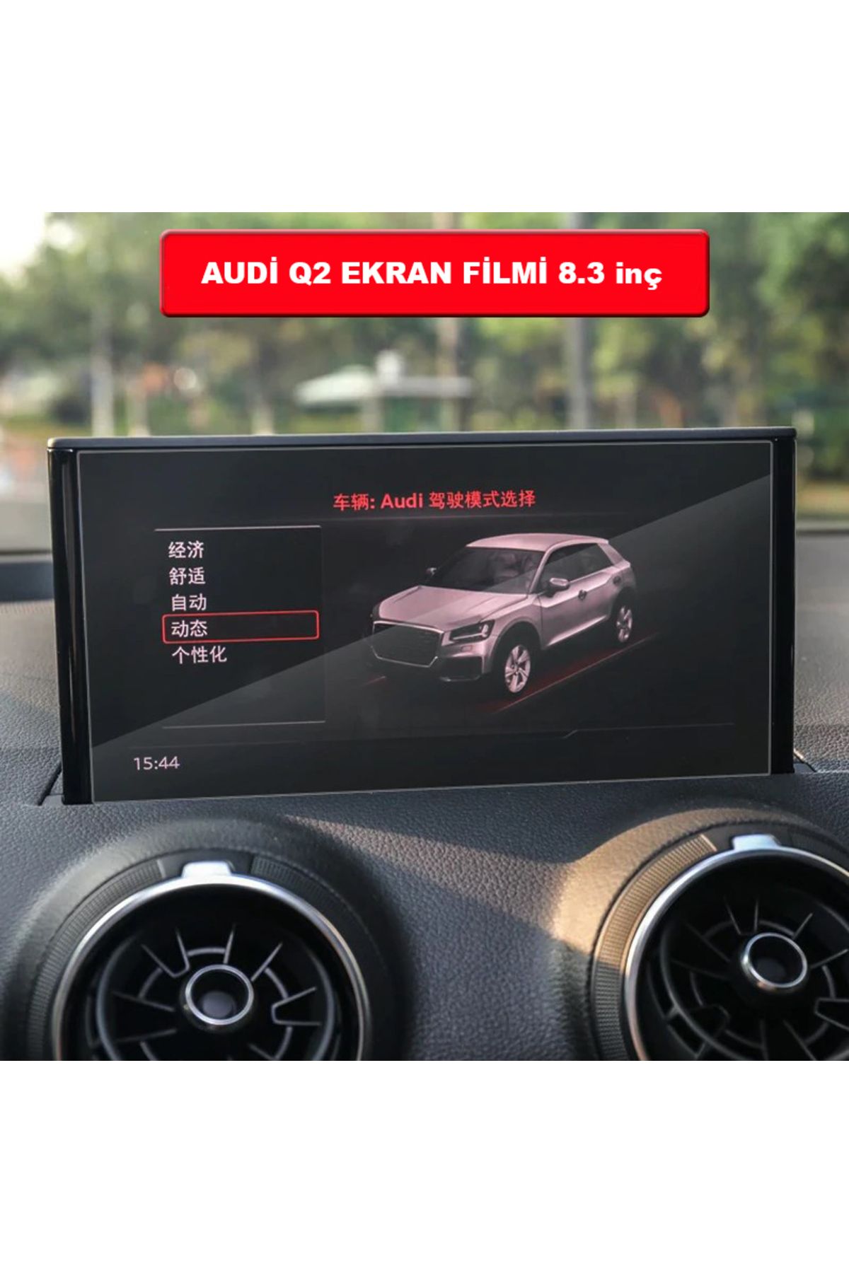 Techmaster Audi Q2 2018 2020 8.3 Inç Navigasyon Temperli Ekran Koruyucu