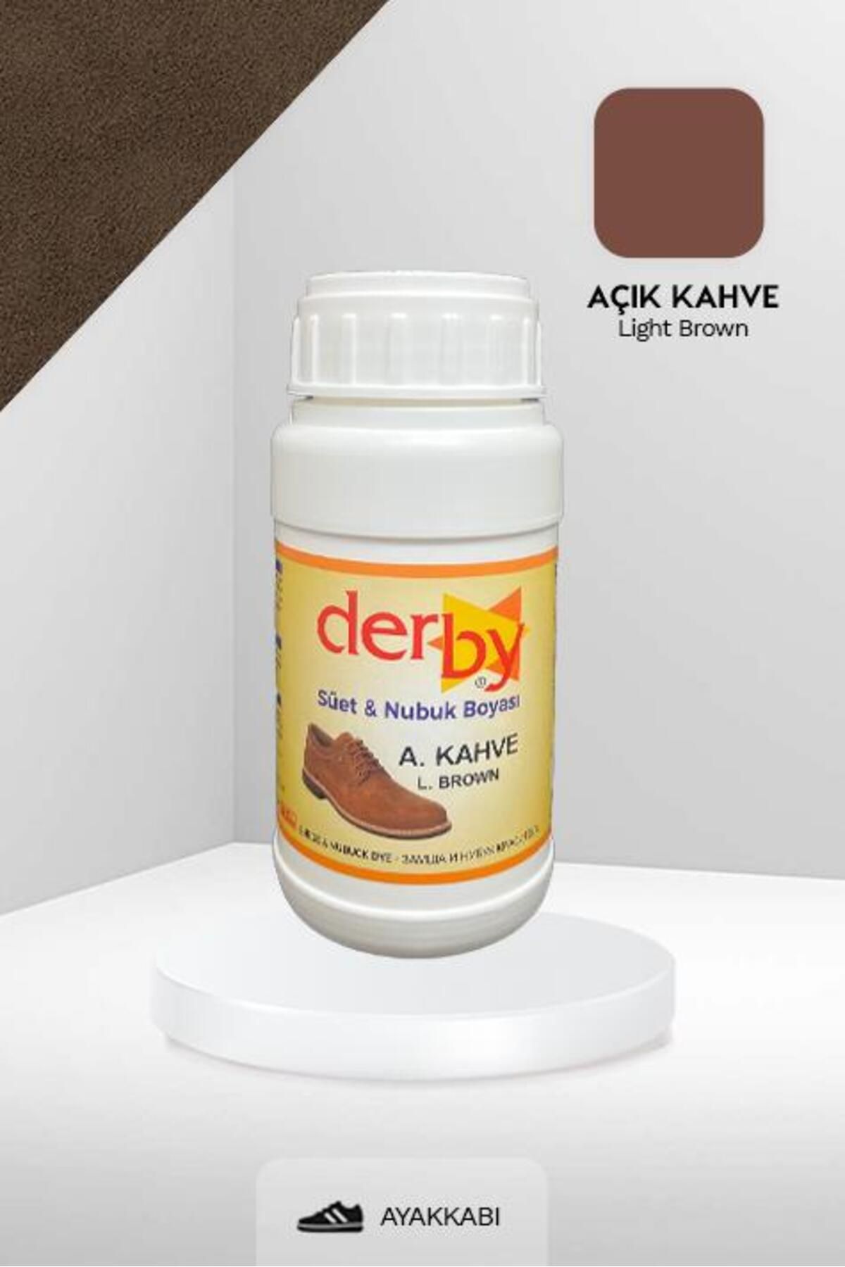 Derby Açık Kahve Süet Ve Nubuk Deri Boyası 250 ml / Süet Nubuk Ayakkabı Boyası