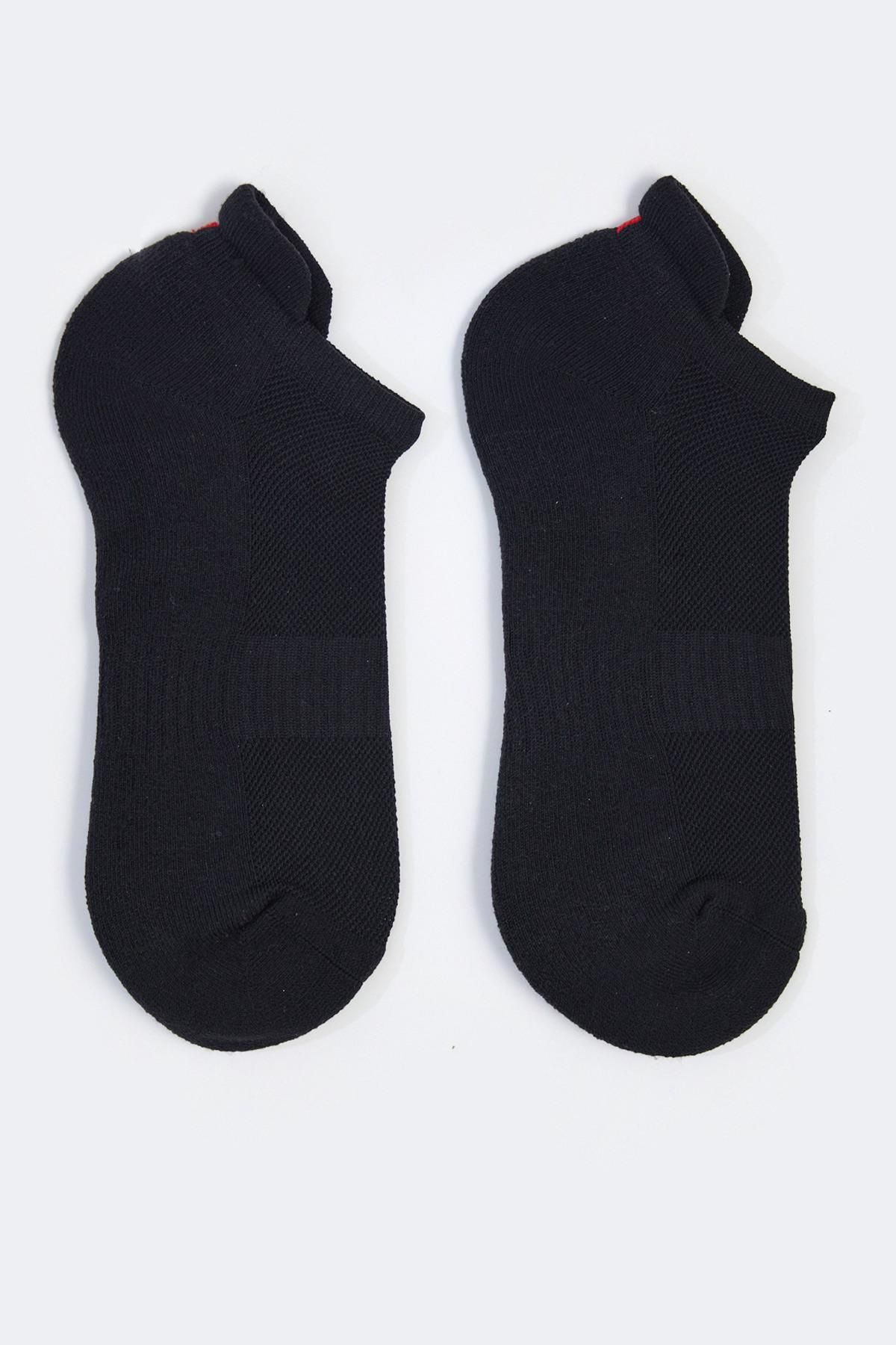 Katia & Bony 2'li Paket Erkek Golf Patik Çorap Siyah/siyah