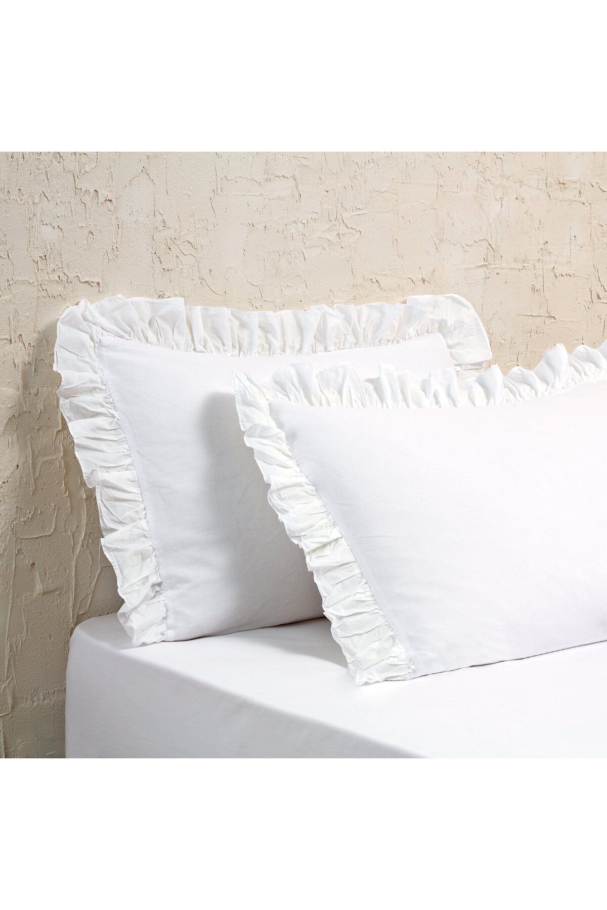 Linens White Collection Casual Fırfırlı Yastık Kılıfı Seti