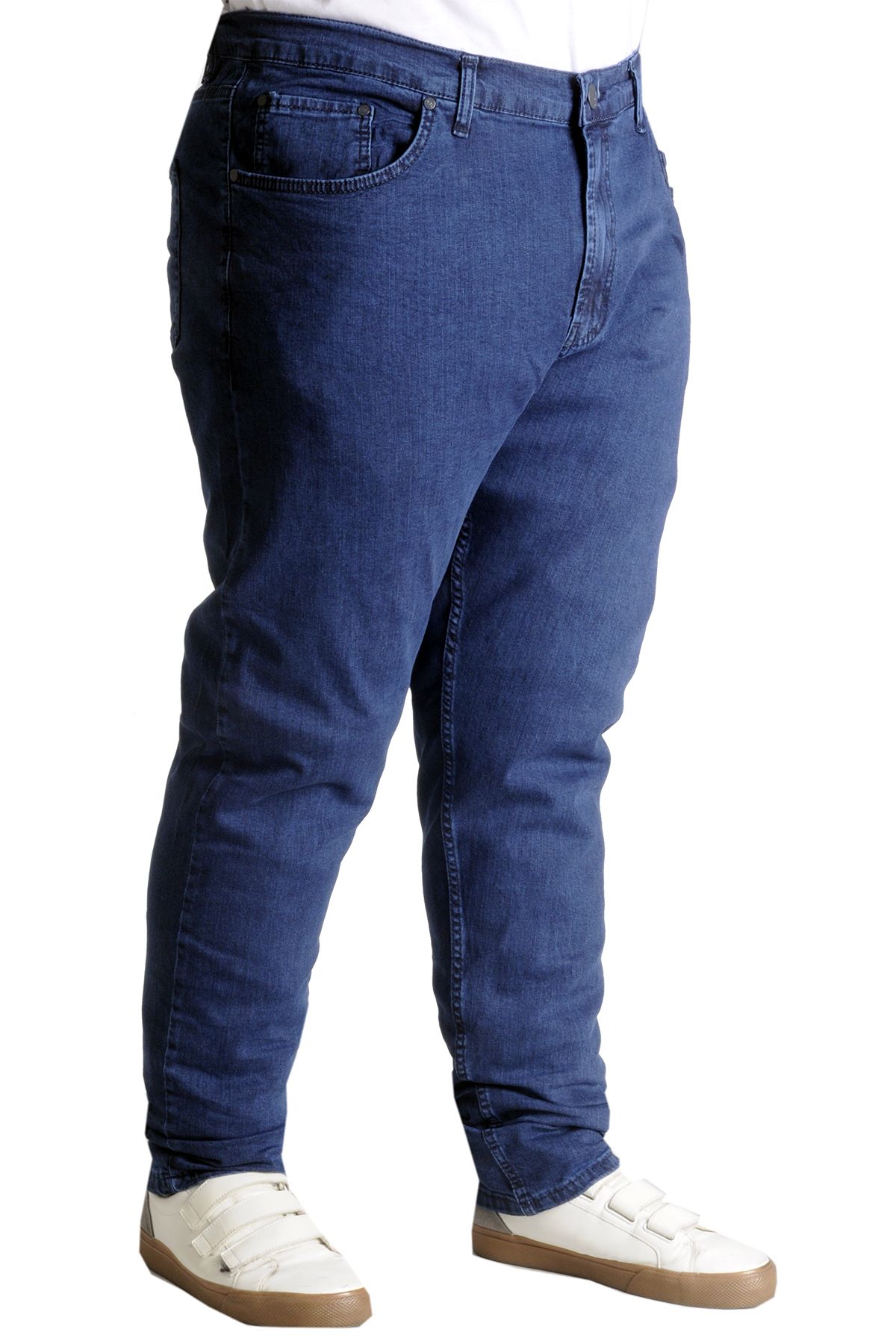 Modexl Mode Xl Büyük Beden Erkek Kot Pantolon Toronto Blue 22937 Koyu Mavi