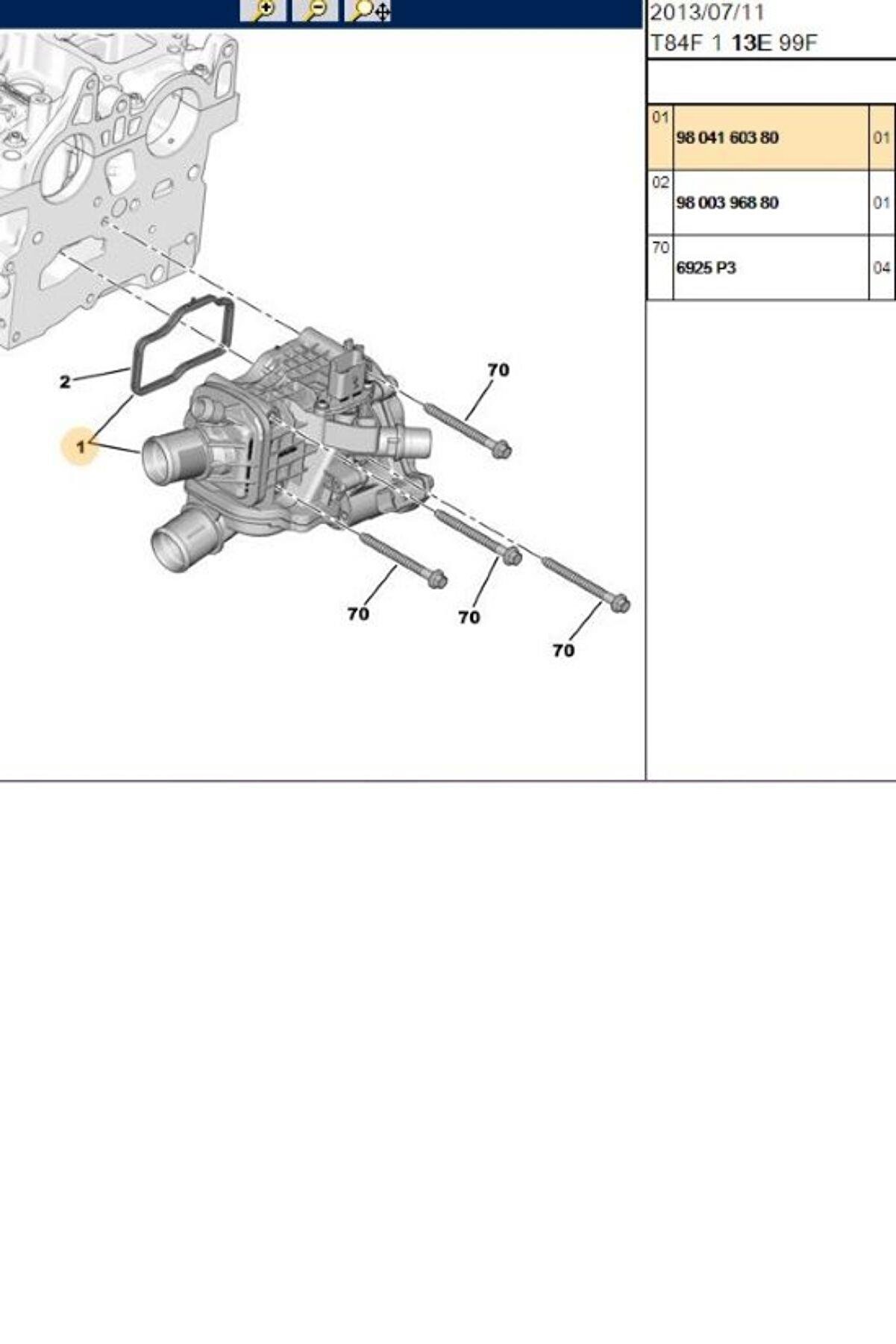 Poj 9804160380 Termostat Gövdesi Dw10 (2.0 HDİ) 3008 508 308 5008 Boxer 3 C4 C5 Jumper 3 Ds4 Ds 5