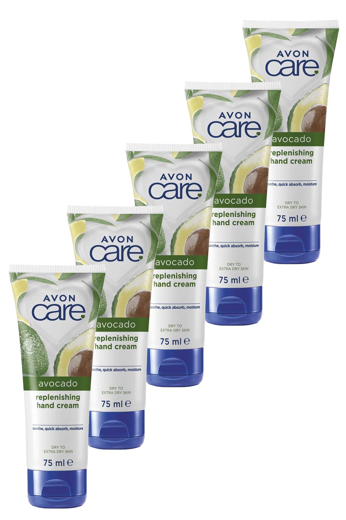 Avon Care Kuru Ciltler İçin Avokado Özlü El Krem 75 Ml. Beşli Set