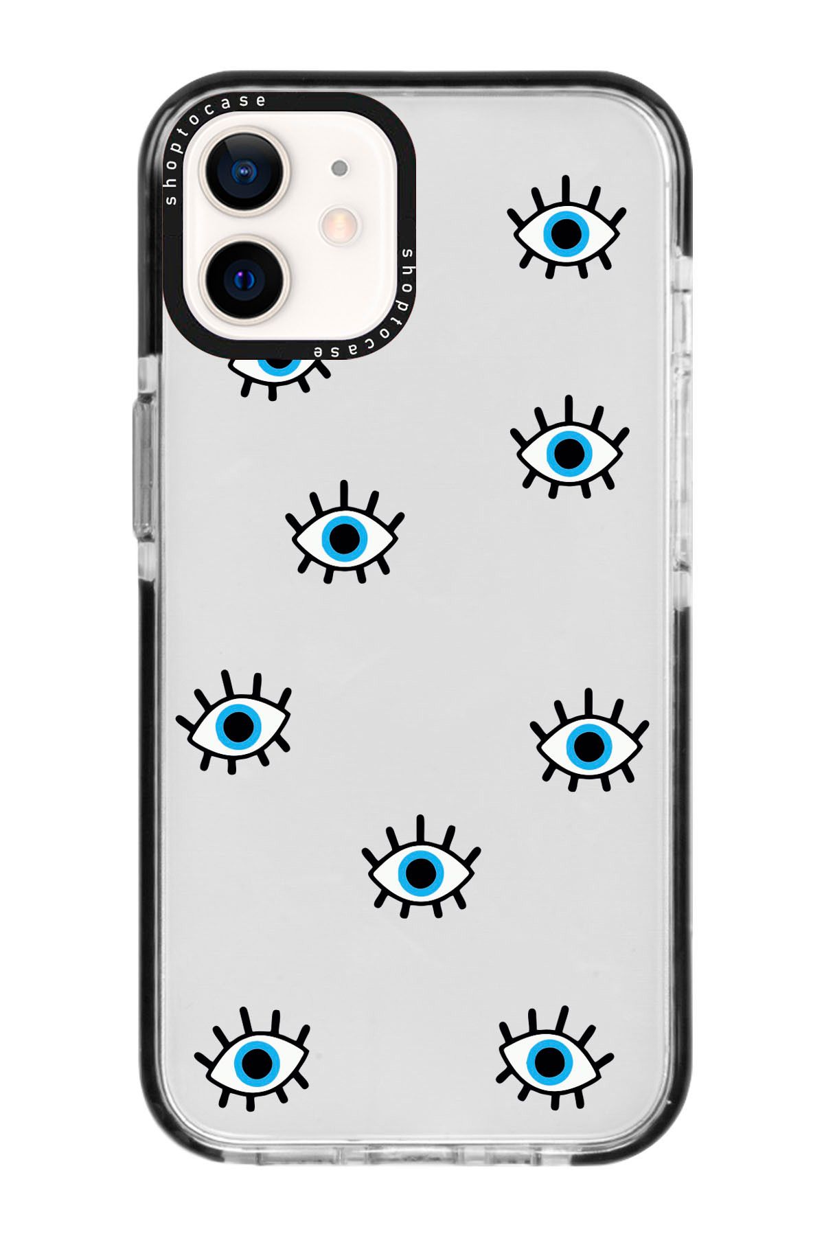 shoptocase Iphone 11 Uyumlu Siyah Impact Nazar Gözler Tasarımlı Telefon Kılıfı