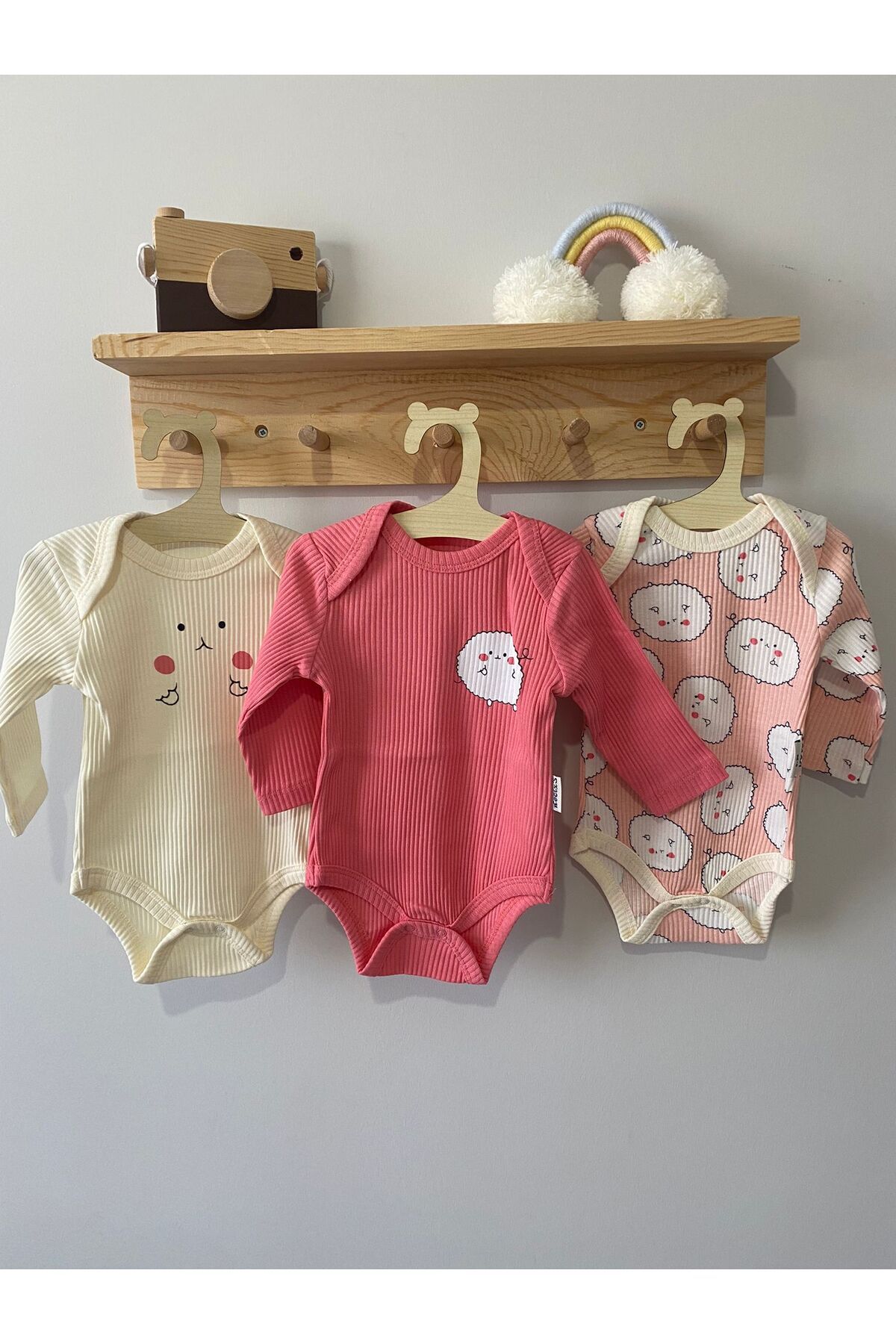 Asel Kids Shop Üçlü Kız Bebek Çıtçıtlı Zıbın
