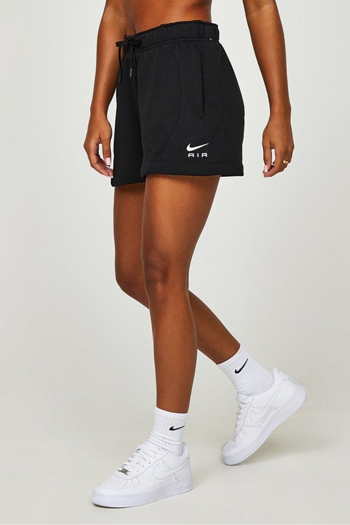 Nike Sportswear Air Fleece Yüksek Belli Bol Kesim Kadın Spor Şort