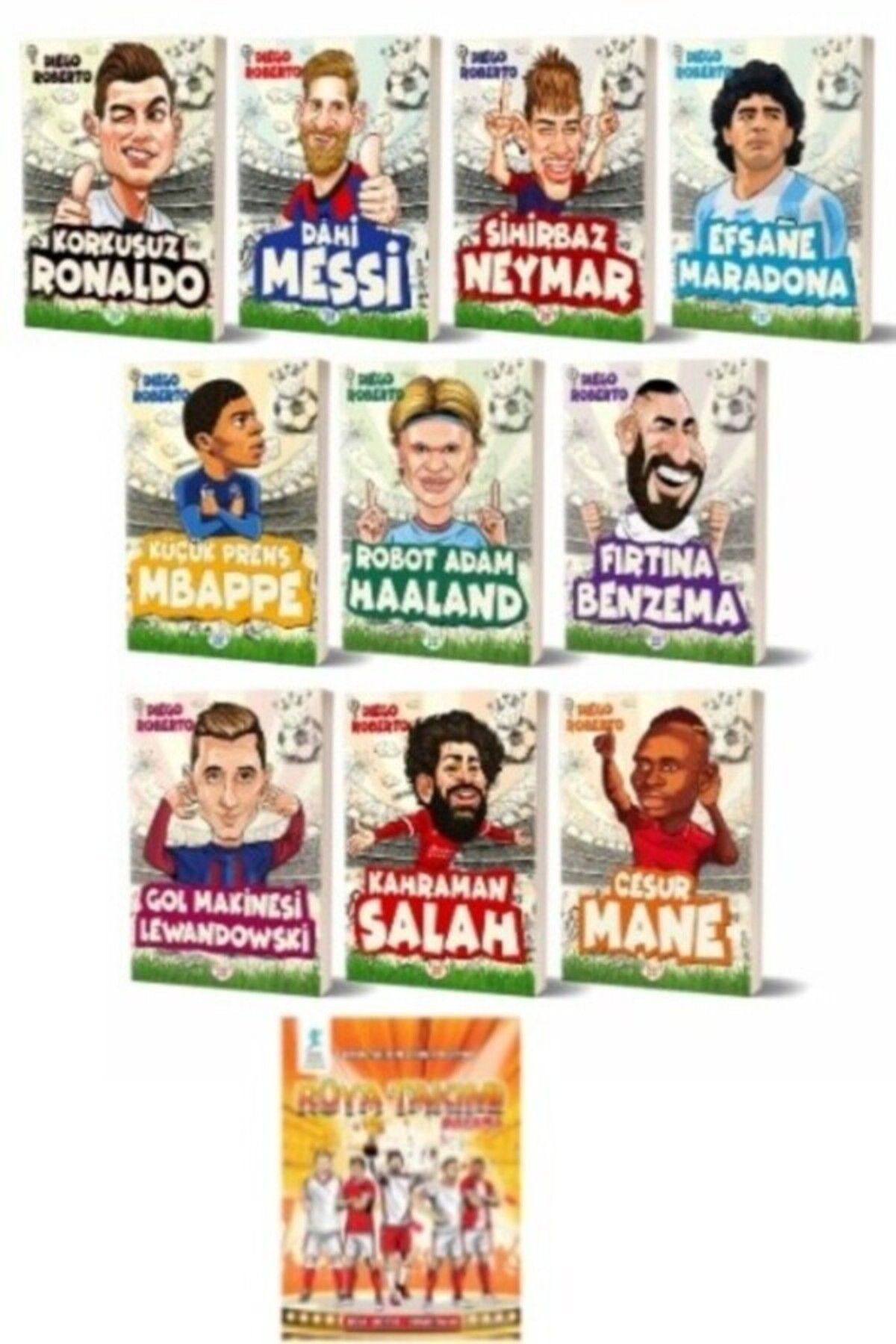 Dokuz Yayınları Efsane Futbolcular-Maradonna-Ronaldo-Messi-Neymar-Mbappe-Salah-Haaland+3 Futbolcu+Boyama