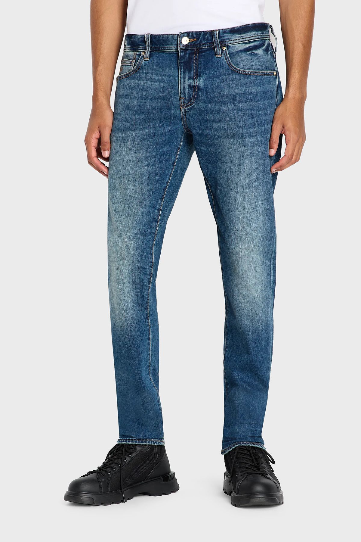 Armani Exchange J14 Düşük Bel Dar Paça Slim Fit Jeans Erkek KOT PANTOLON 6RZJ14 Z18WZ 1500