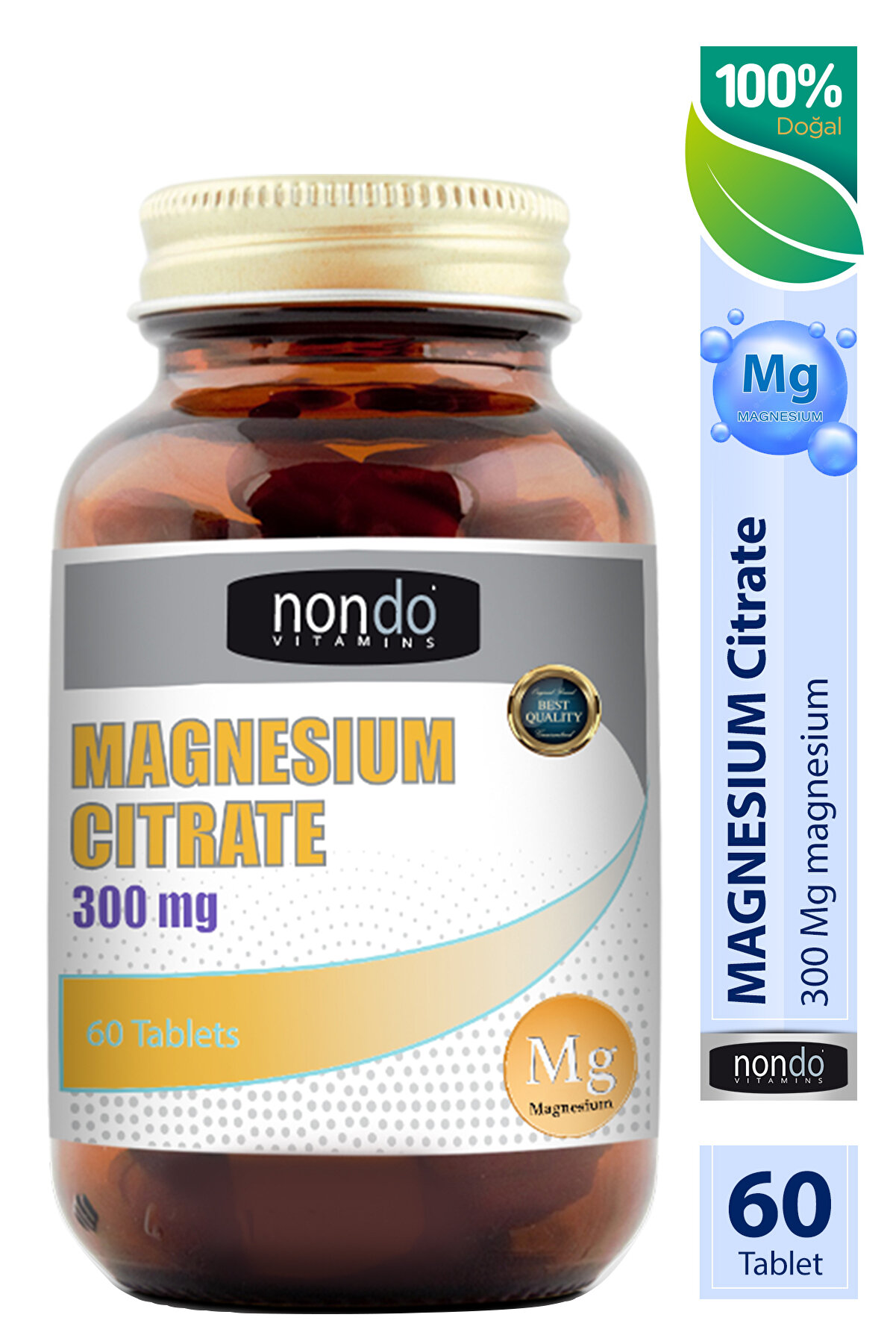 Nondo Vitamin Magnesium Citrate (MAGNEZYUM SİTRAT) 60 Tablet