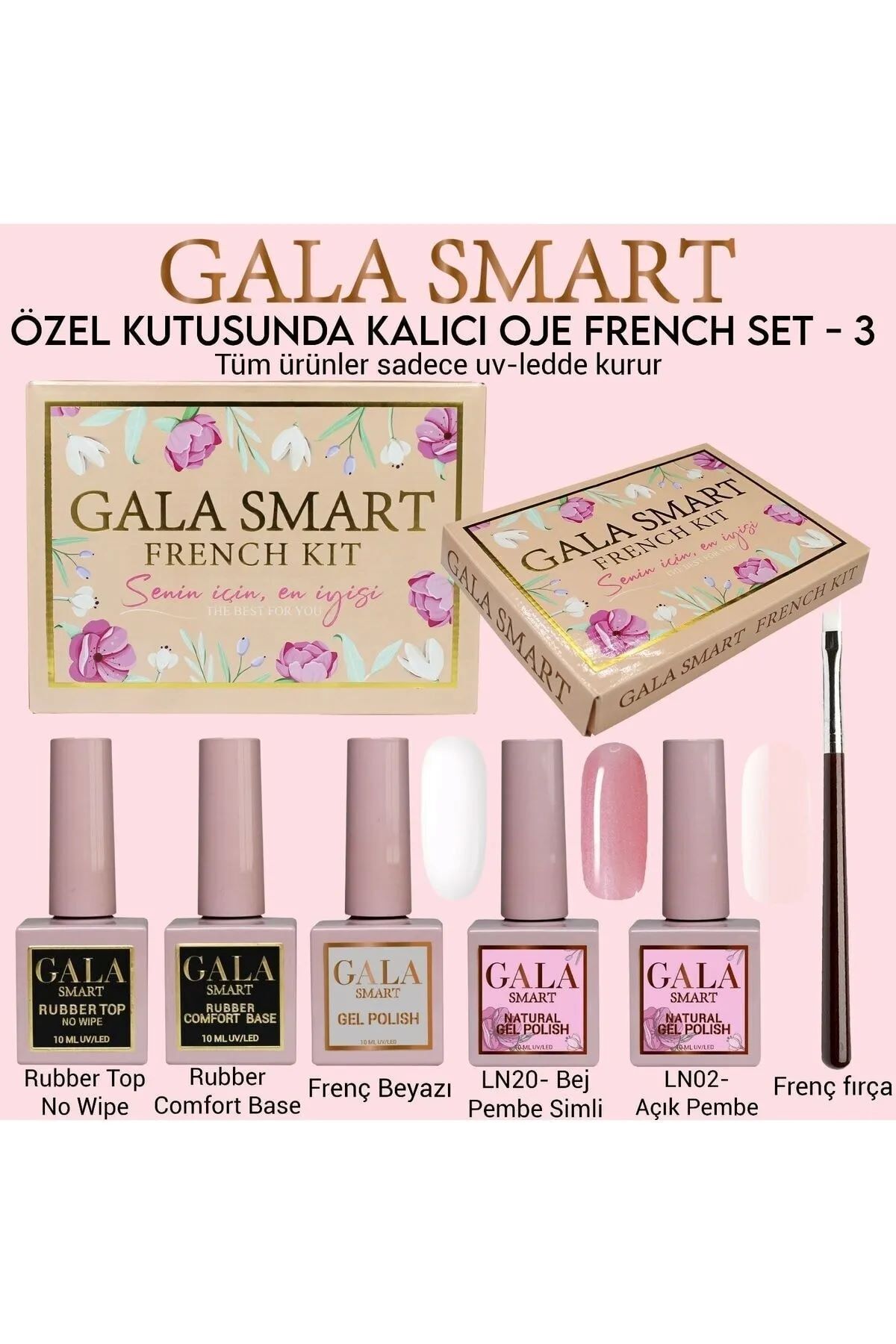 gala smart kalıcı oje french seti.. galasmartlara