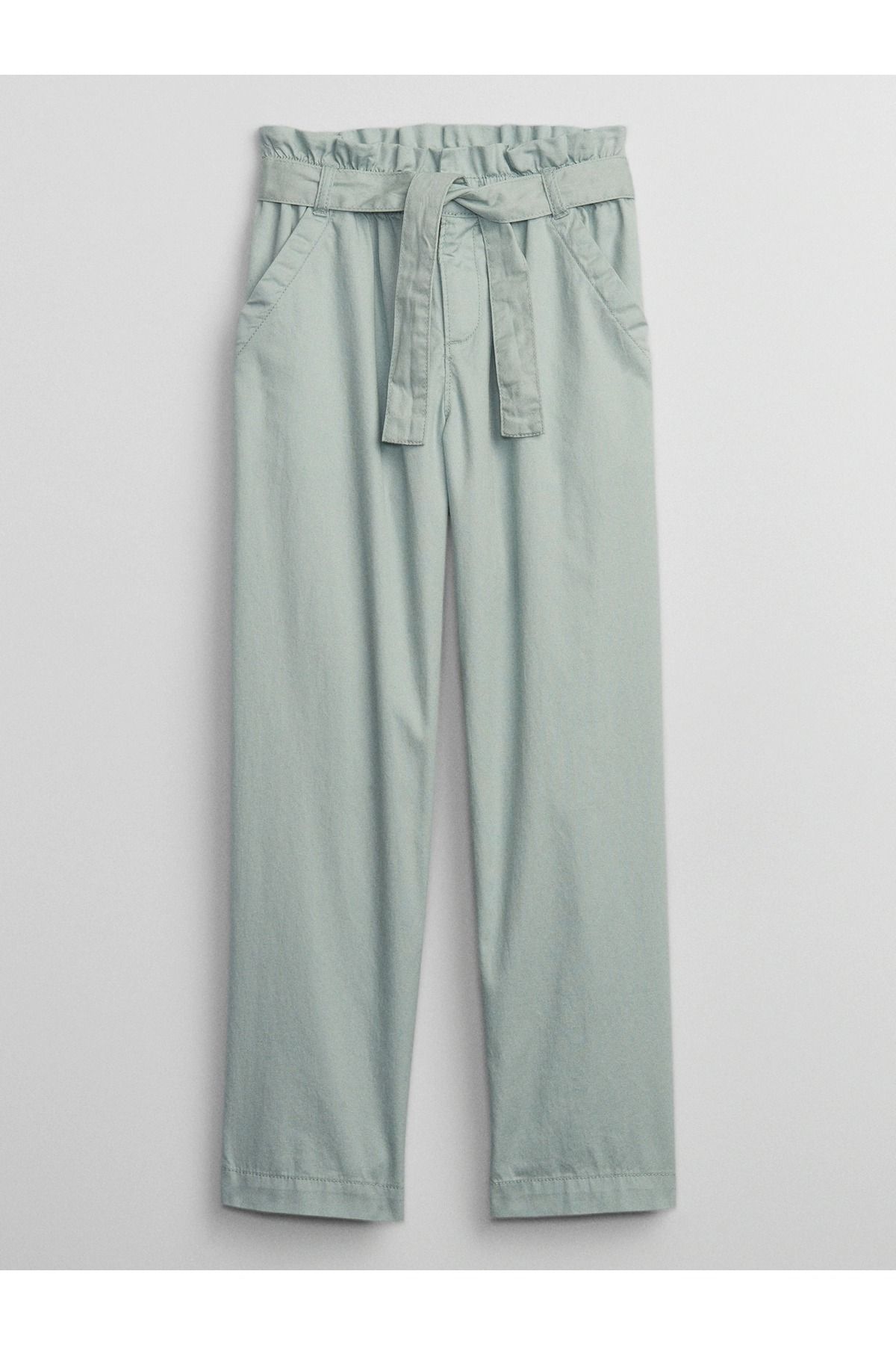 GAP Kız Çocuk Açık Yeşil Twill Washwell™ Pantolon