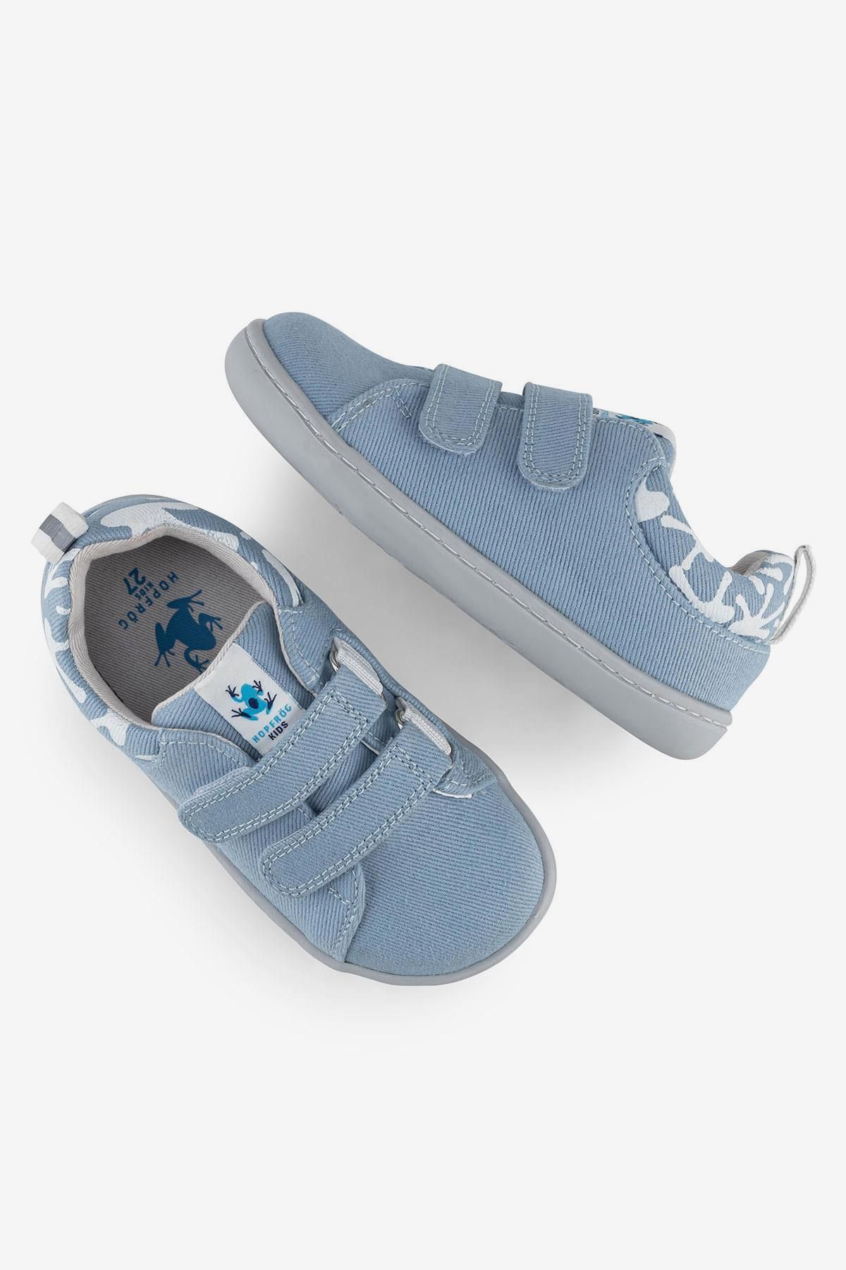 HOPFRÖG Smart Walker Recycled Canvas Eco Açık Mavi Barefoot Çocuk Ayakkabı