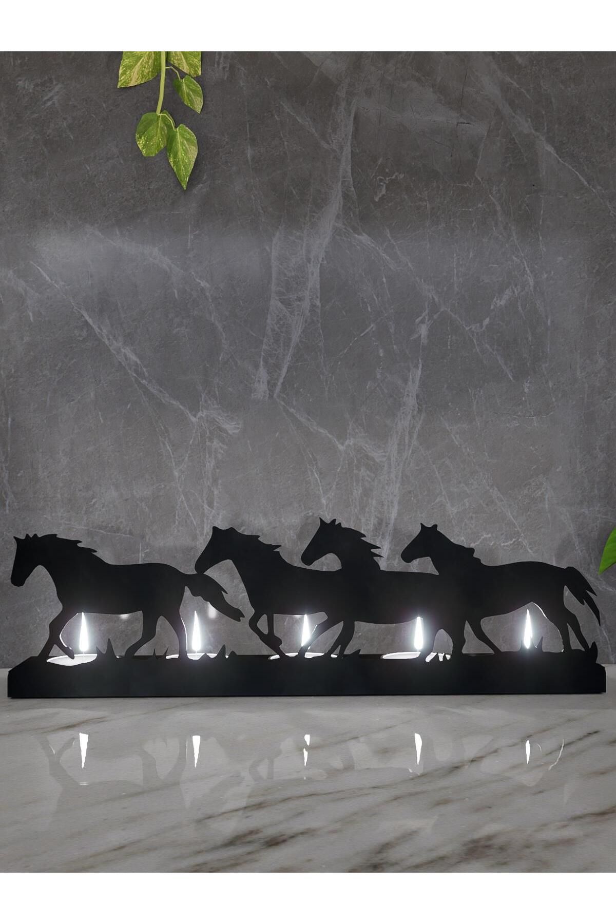 M&C Concept Horse 5'li Metal Mumluk - Siyah