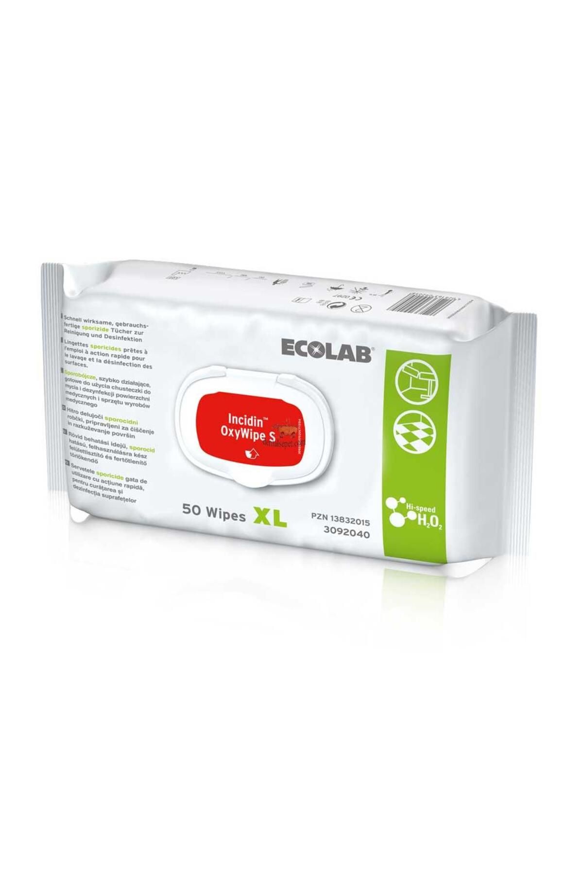 Ecolab Incidin OxyWipe S Sporisidal Yüzey Dezenfektanı Temizleyici Mendil 1 KOLİ ( 6 ADET )