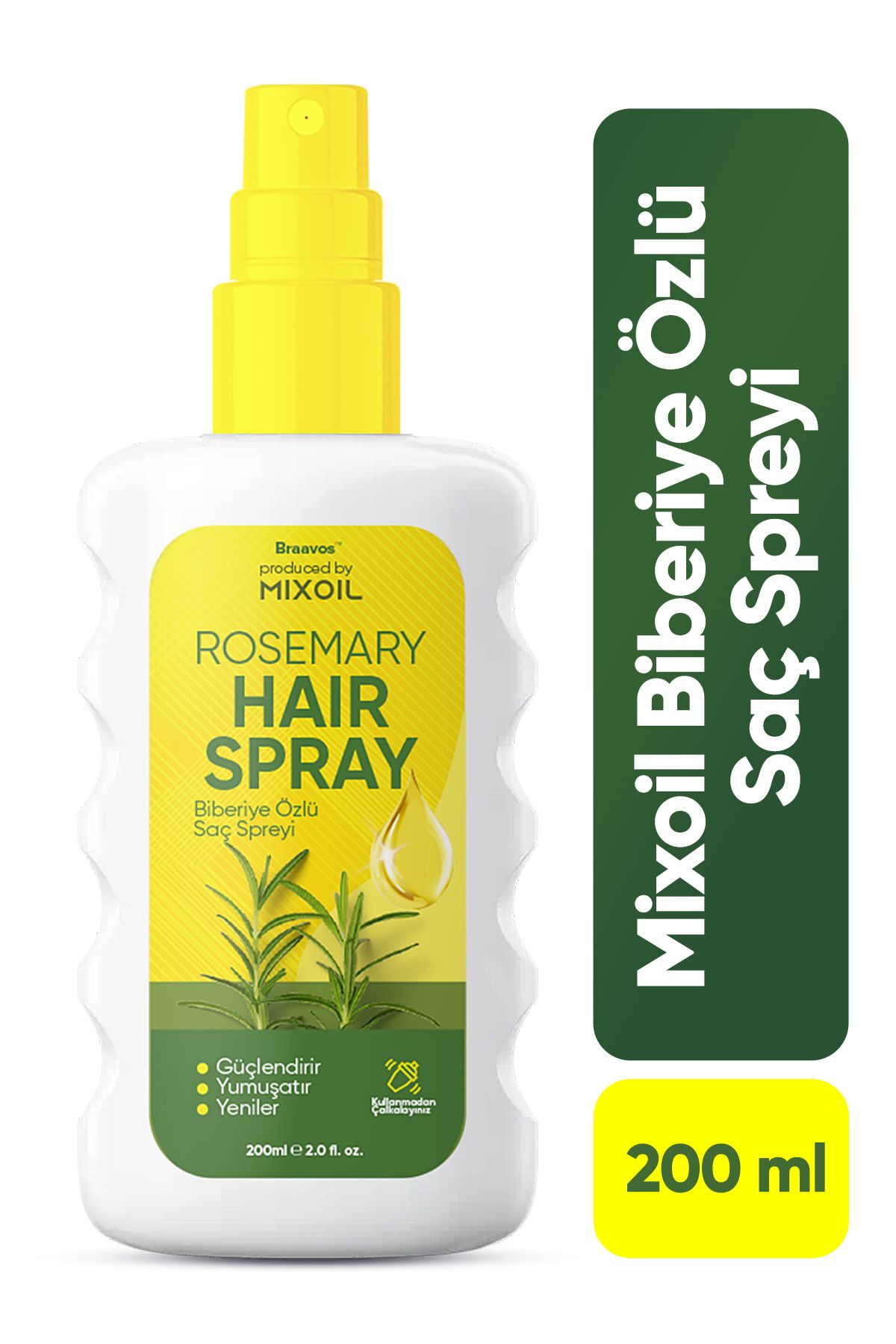 Braavos MixOil Rosemary Hair Sprey Biberiye Saç Spreyi 200 Ml