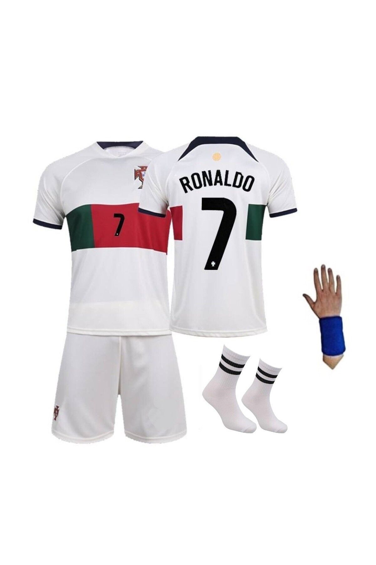 yenteks Ronaldo Çocuk Futbol Forması 4 Lü Set Beyaz Bordo Portekiz Dünya Kupası Cr 07 Efsane Forması