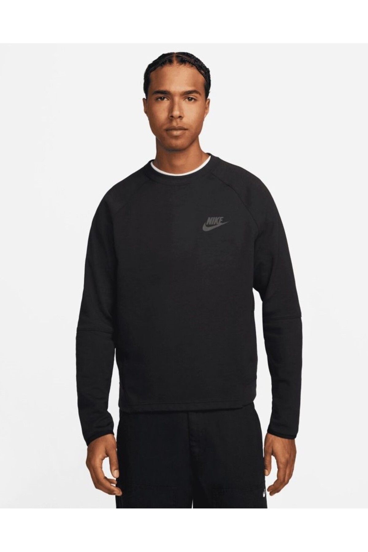 Nike Sportswear Tech Fleece Sweatshirts for Men Erkek Siyah Spor Sweatshirt