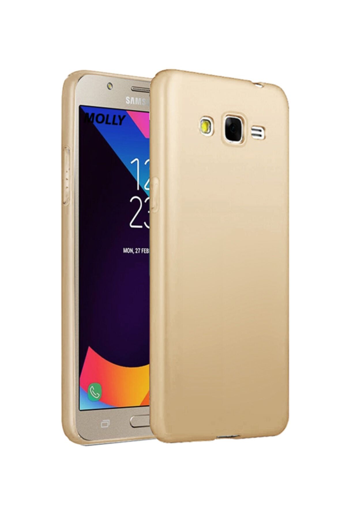 Molly Galaxy J7 Core Uyumlu Gold Bexls Silikon Kılıf