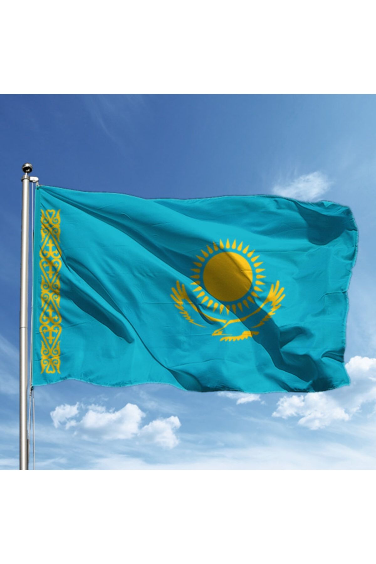 Özgüvenal Kazakistan Bayrağı 70x105