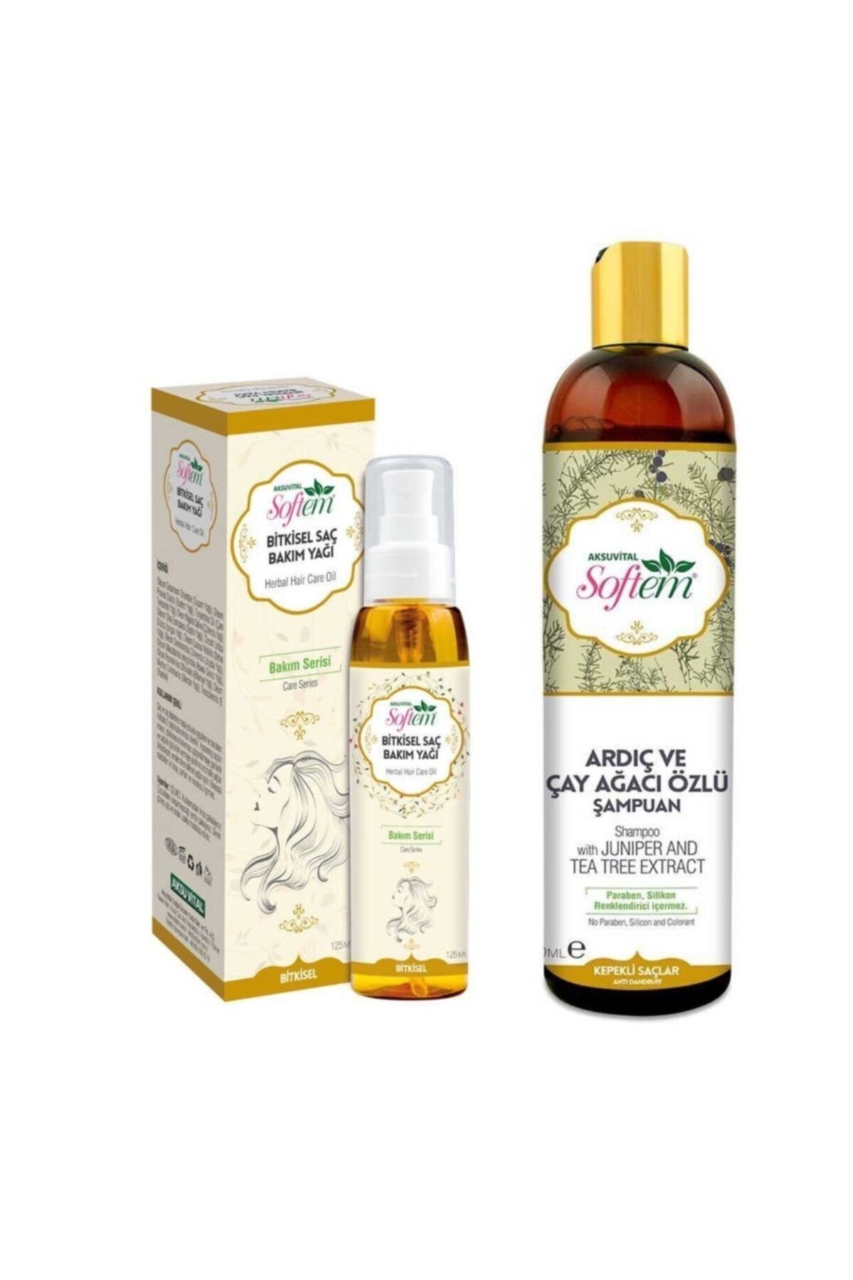 Softem Saç Bakım Yağı 125 ml + Ardıç Ve Çay Ağacı Özlü Şampuan 400 ml