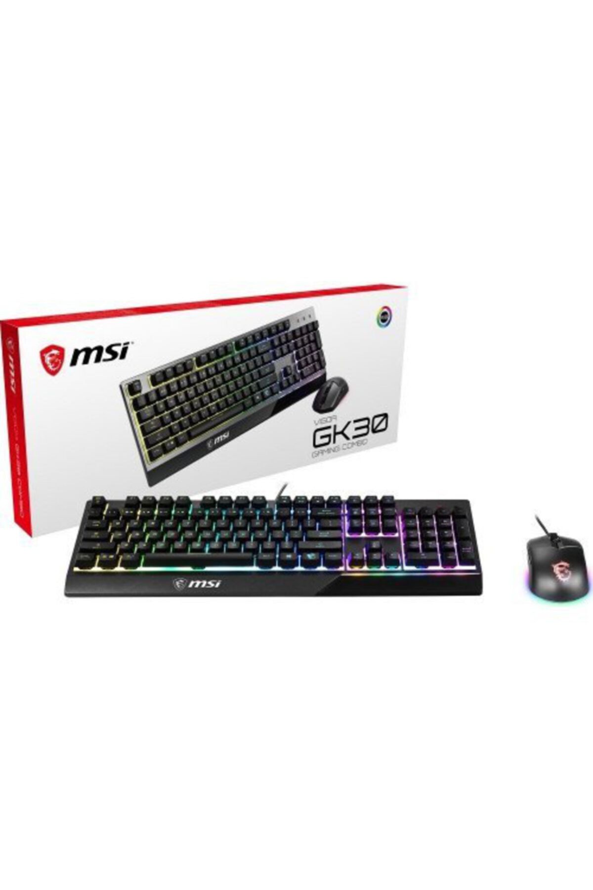 MSI Gaming Klavye Mouse Set Usb Vigor Gk30 Tr Rgb