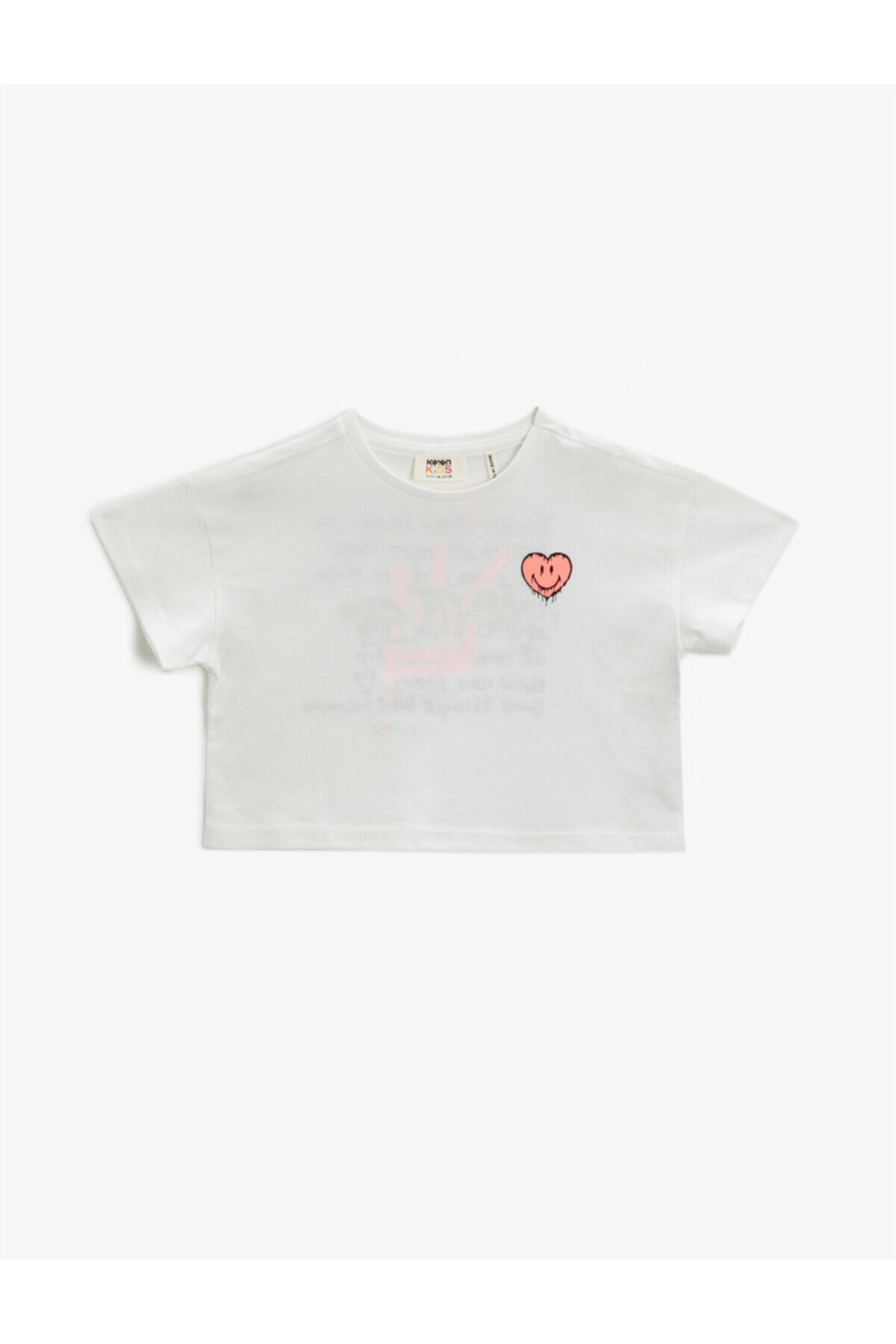 Koton Kız Çocuk Ekru T-Shirt